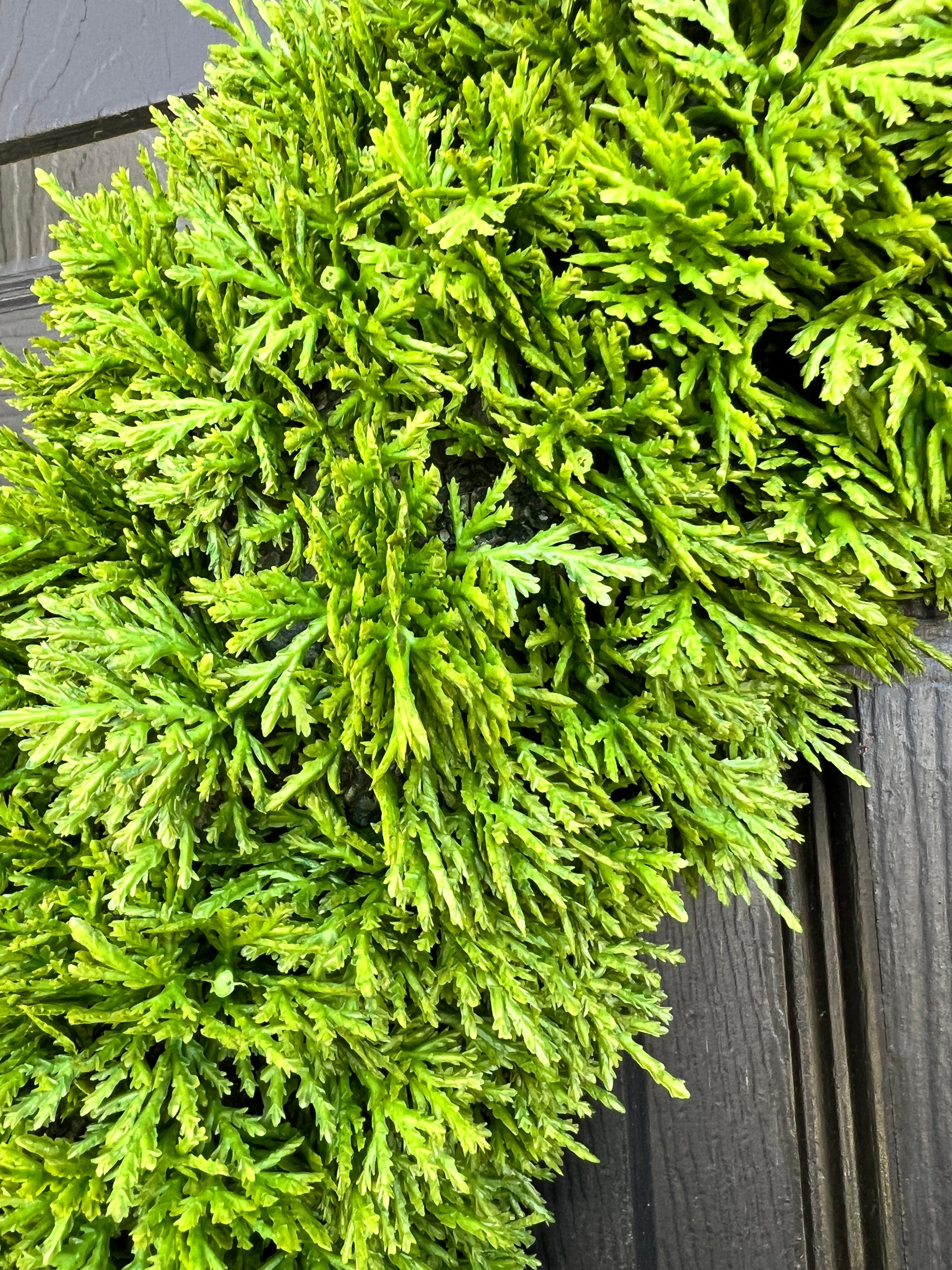 Oversized oval green wreath