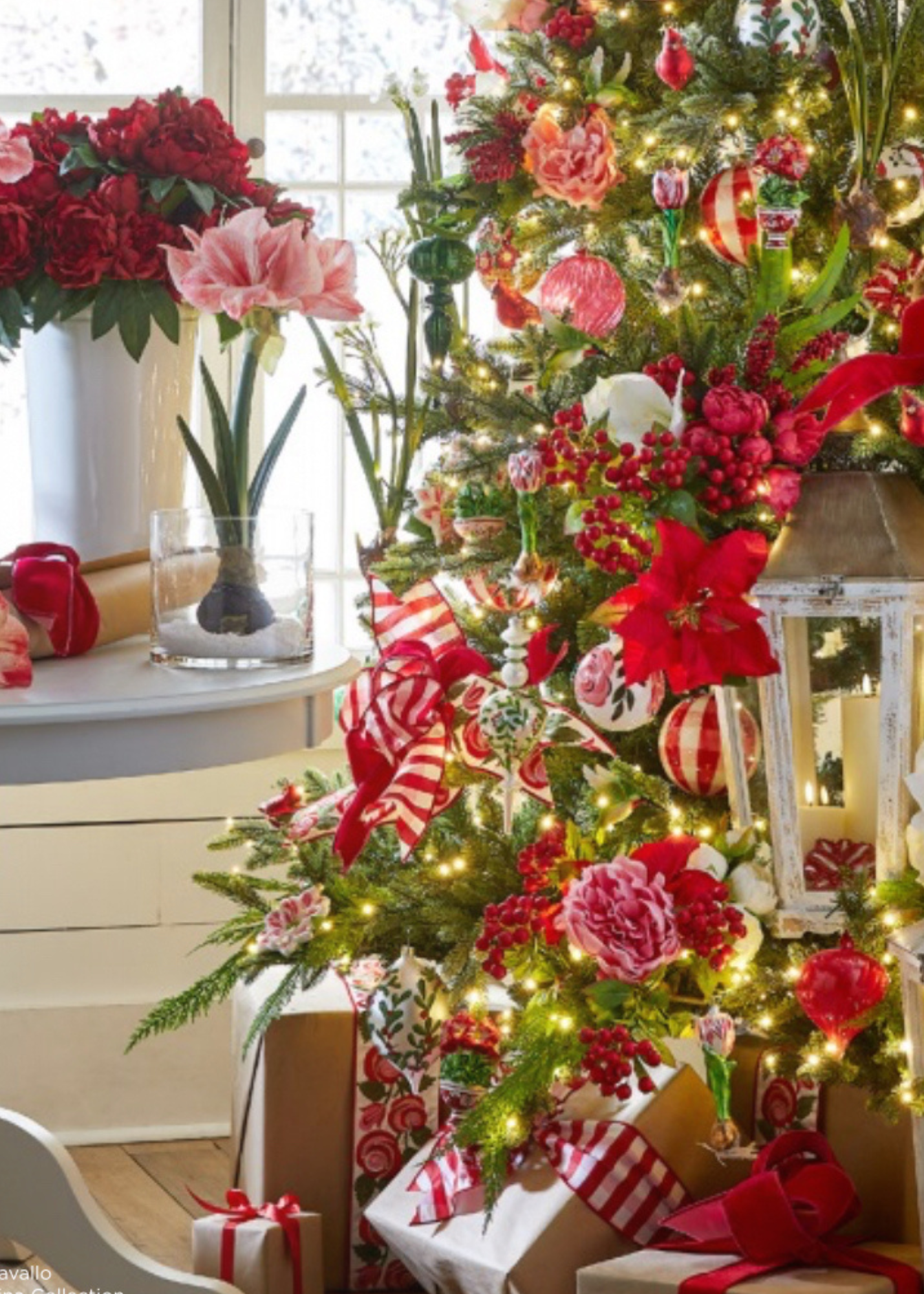 Large red gingham check ribbon 4” wide x 10 yard roll