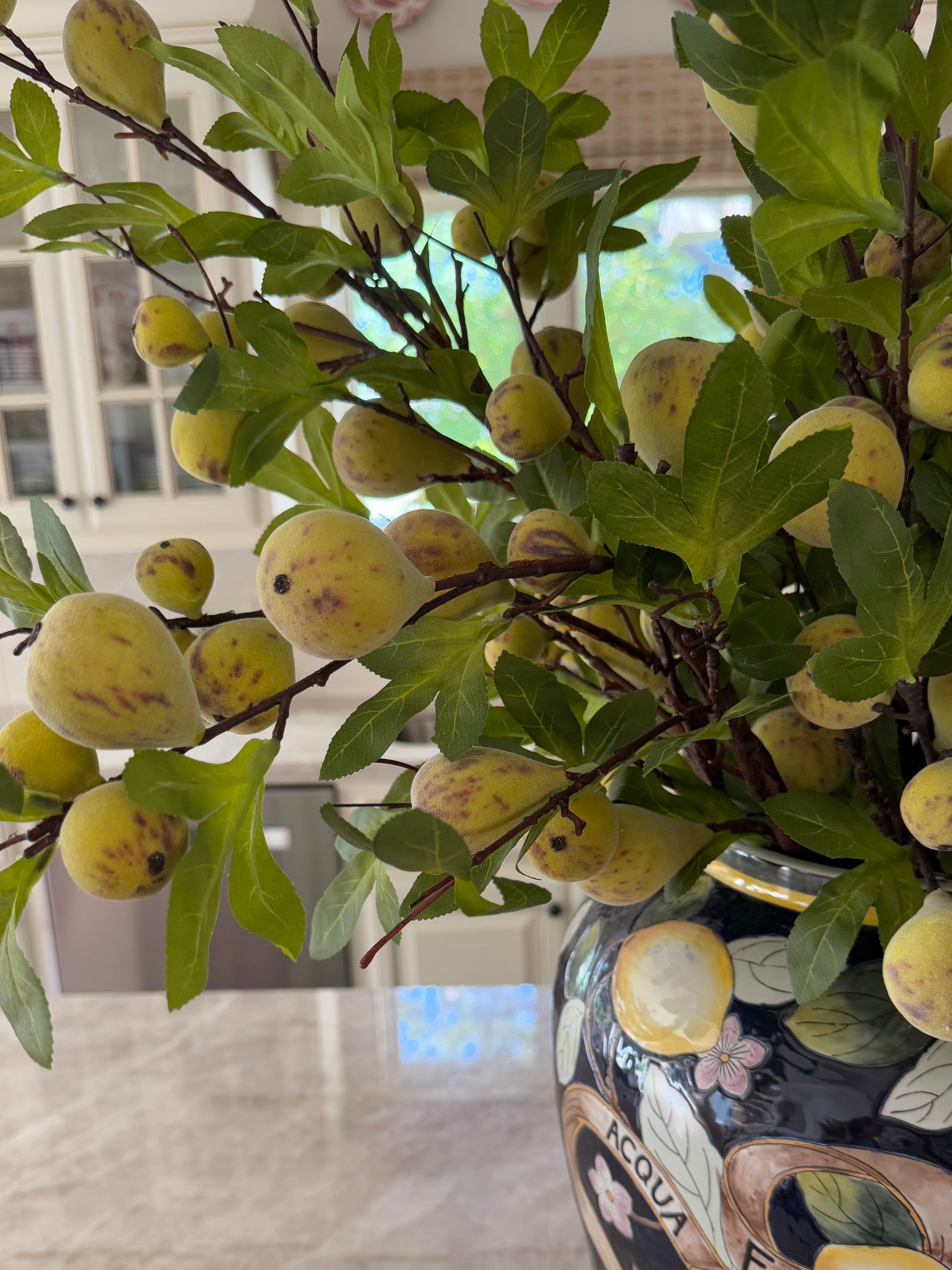 Faux botanical fig branch