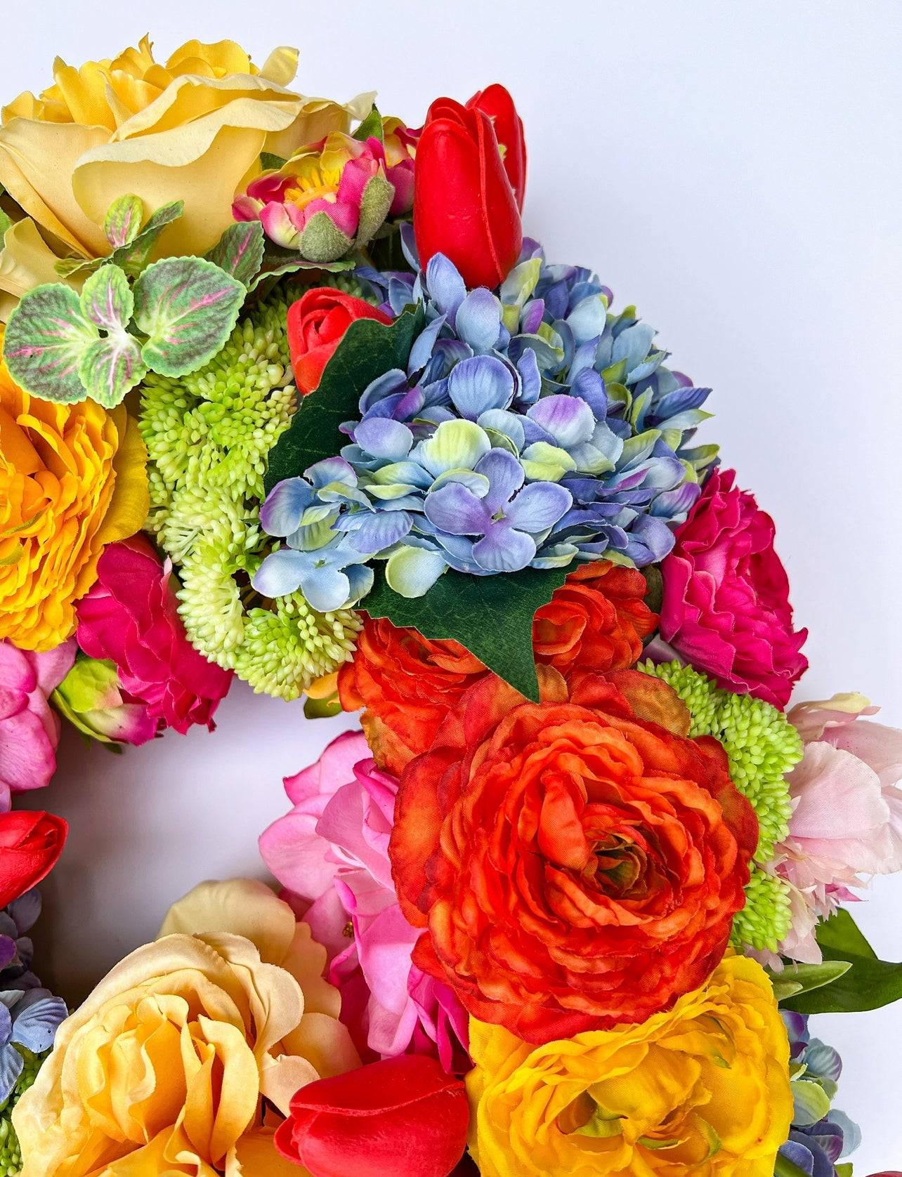 The Cady bright multicolored floral wreath