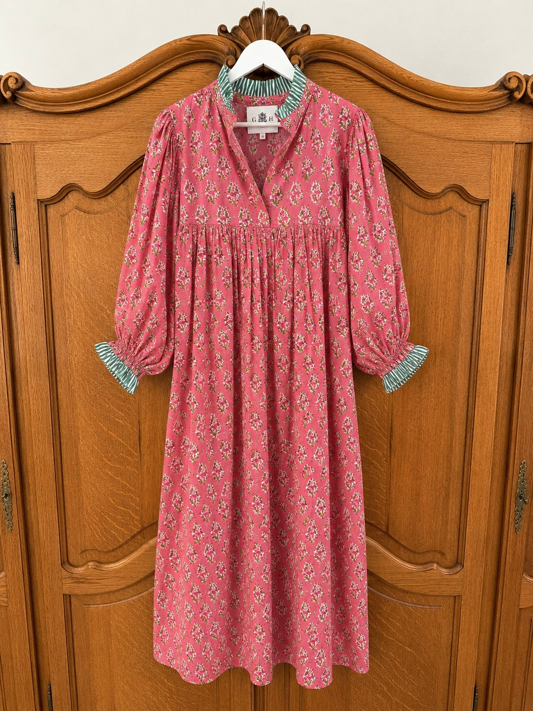 Lillie caftan maxi dress coral