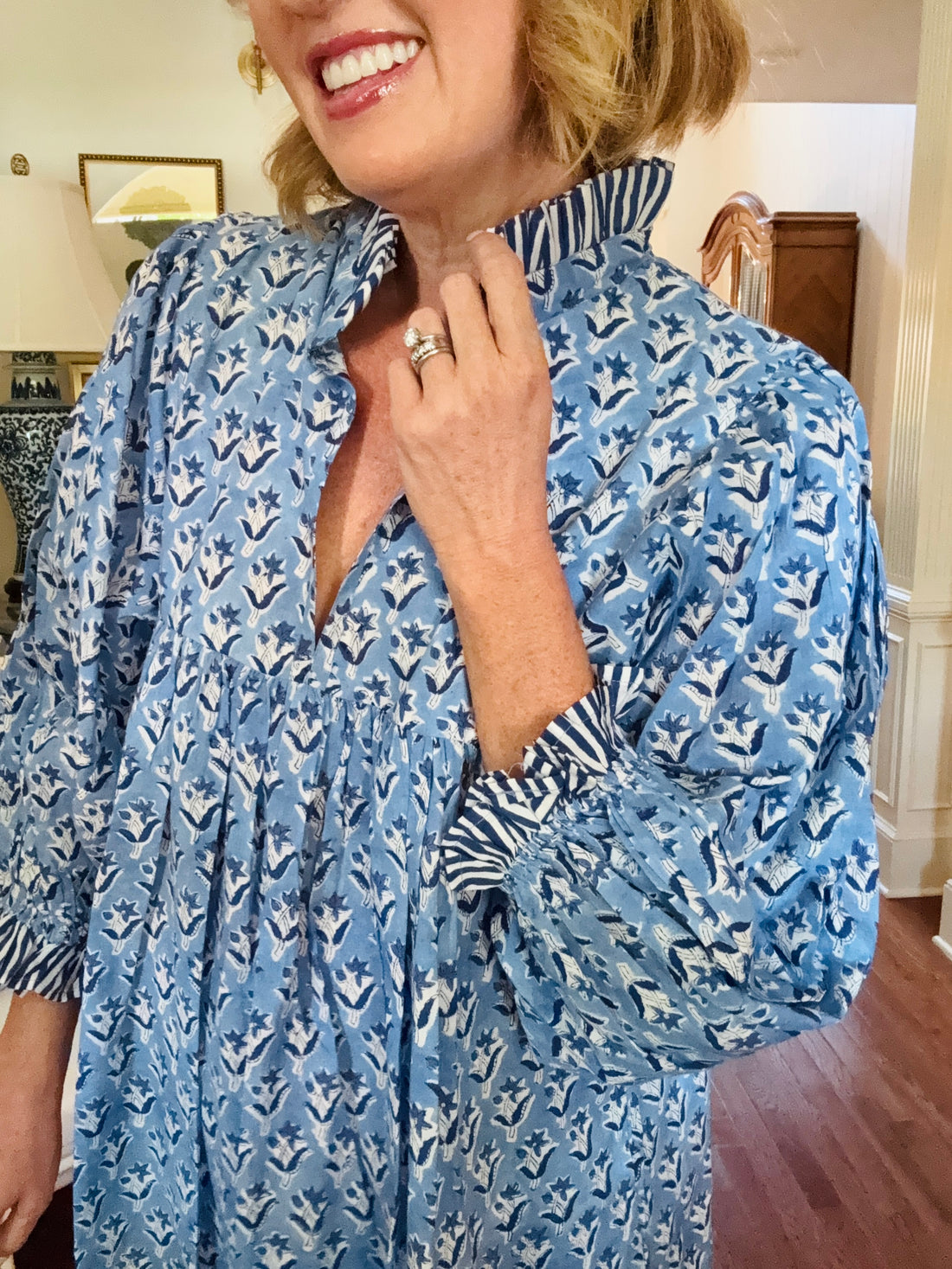 Lillie caftan maxi dress Cornflower blue