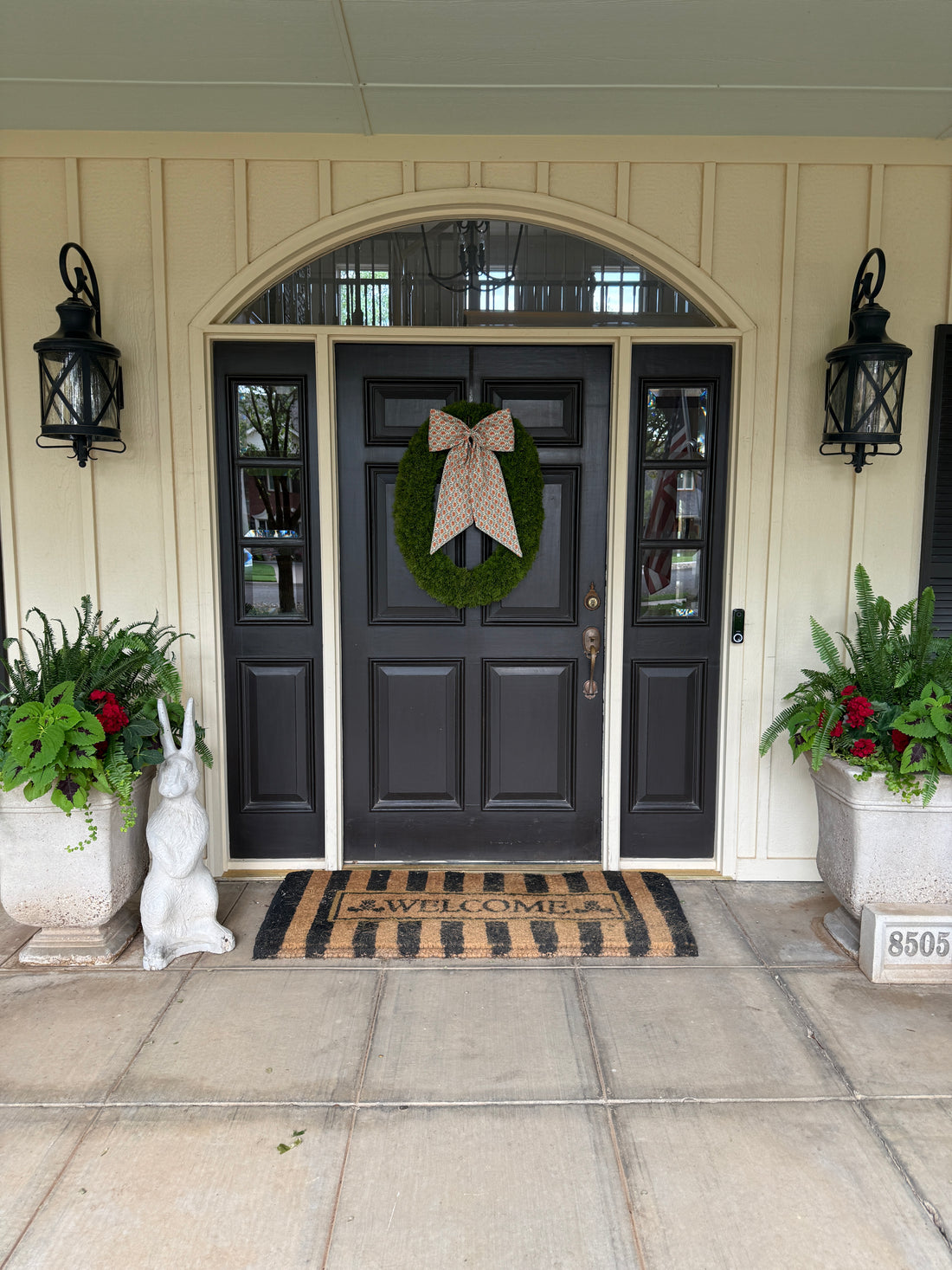 Yellow French paisley print signature wreath sash