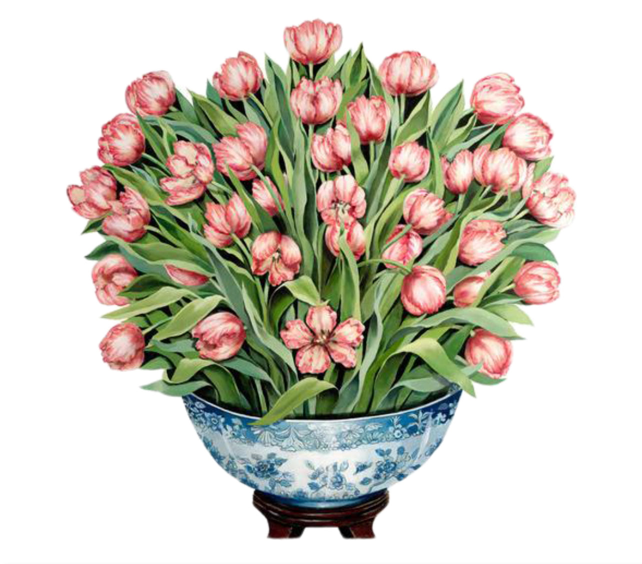 Parrot tulips fireplace screen