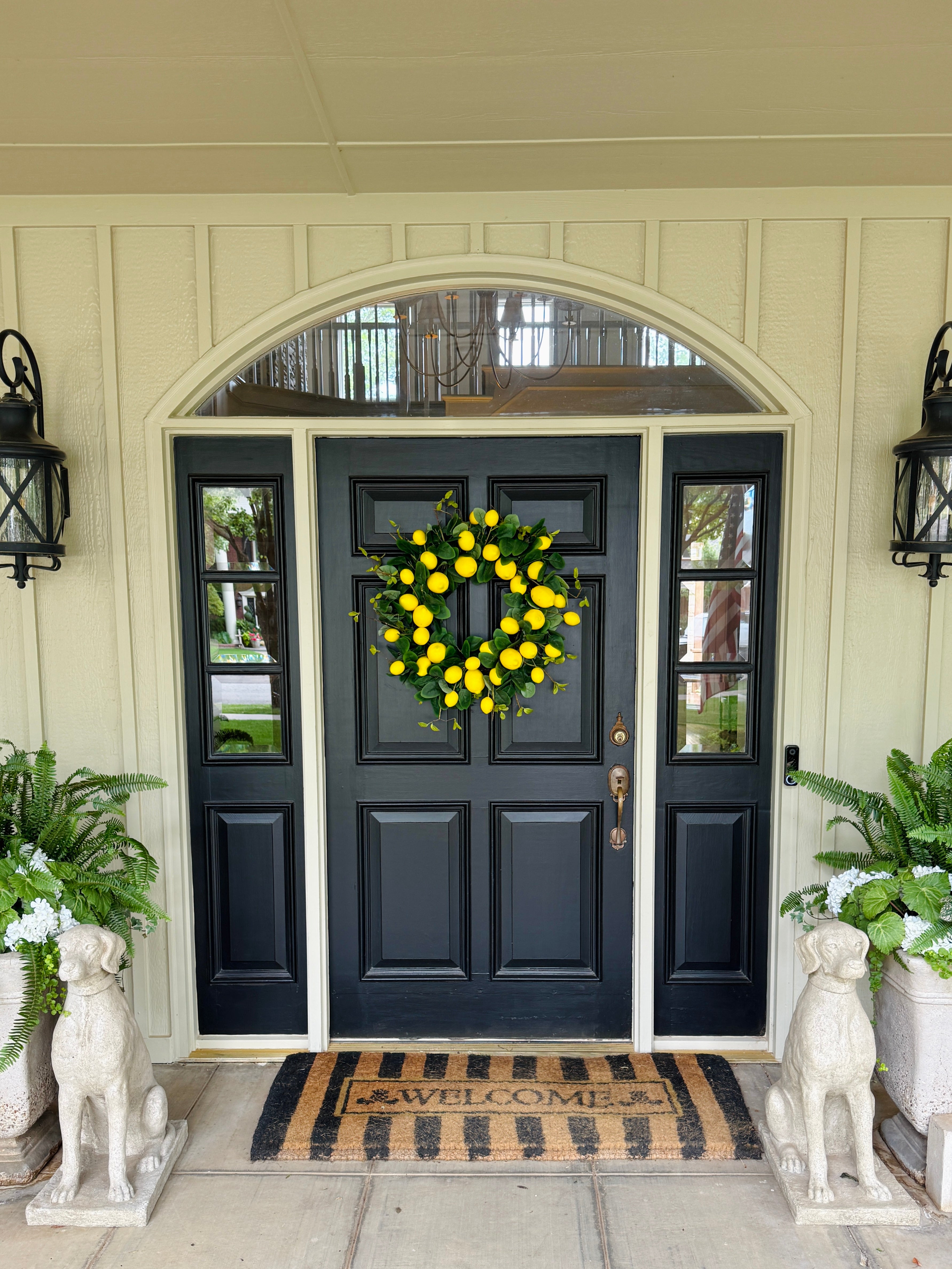 The loaded, lush, lemon wreath 28”
