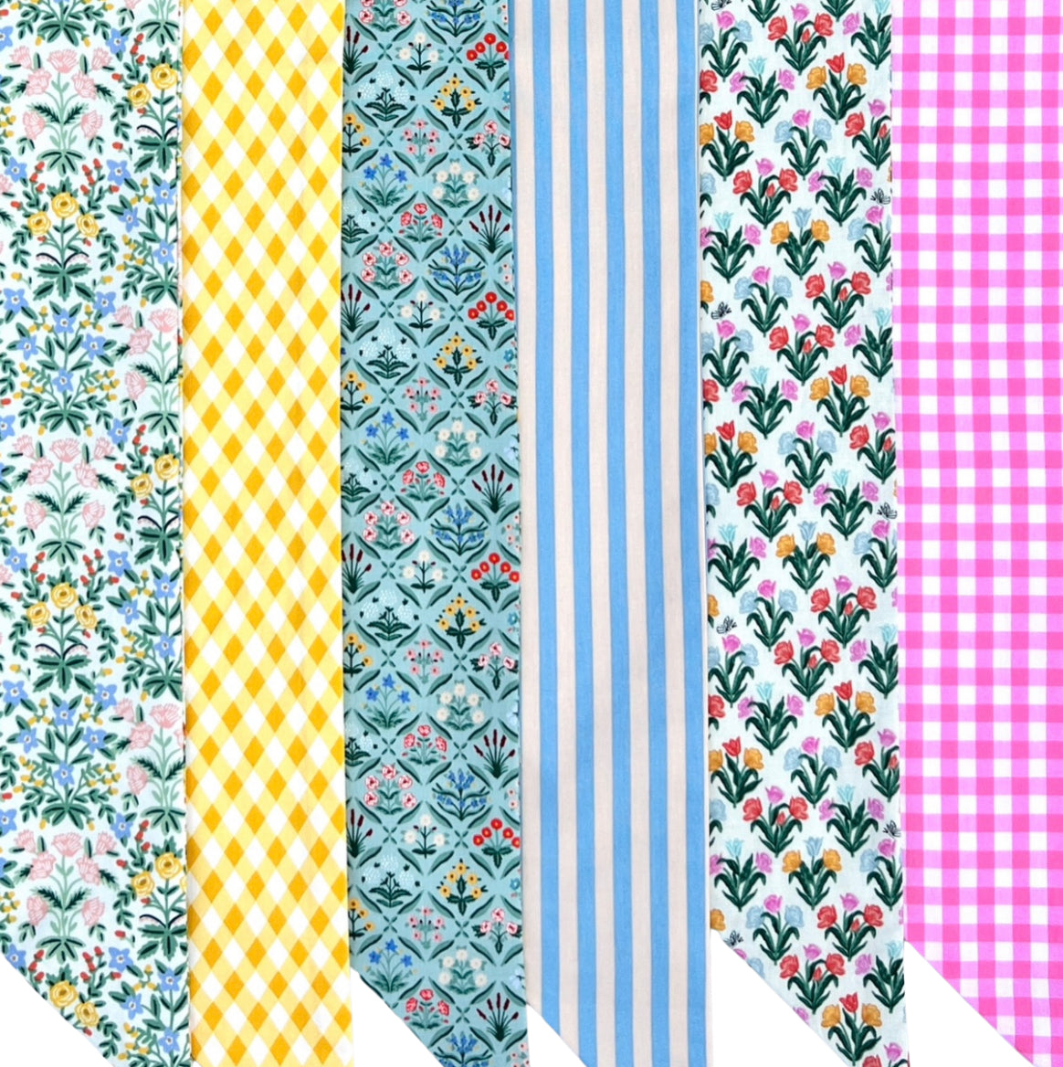 Tulip print signature wreath sash