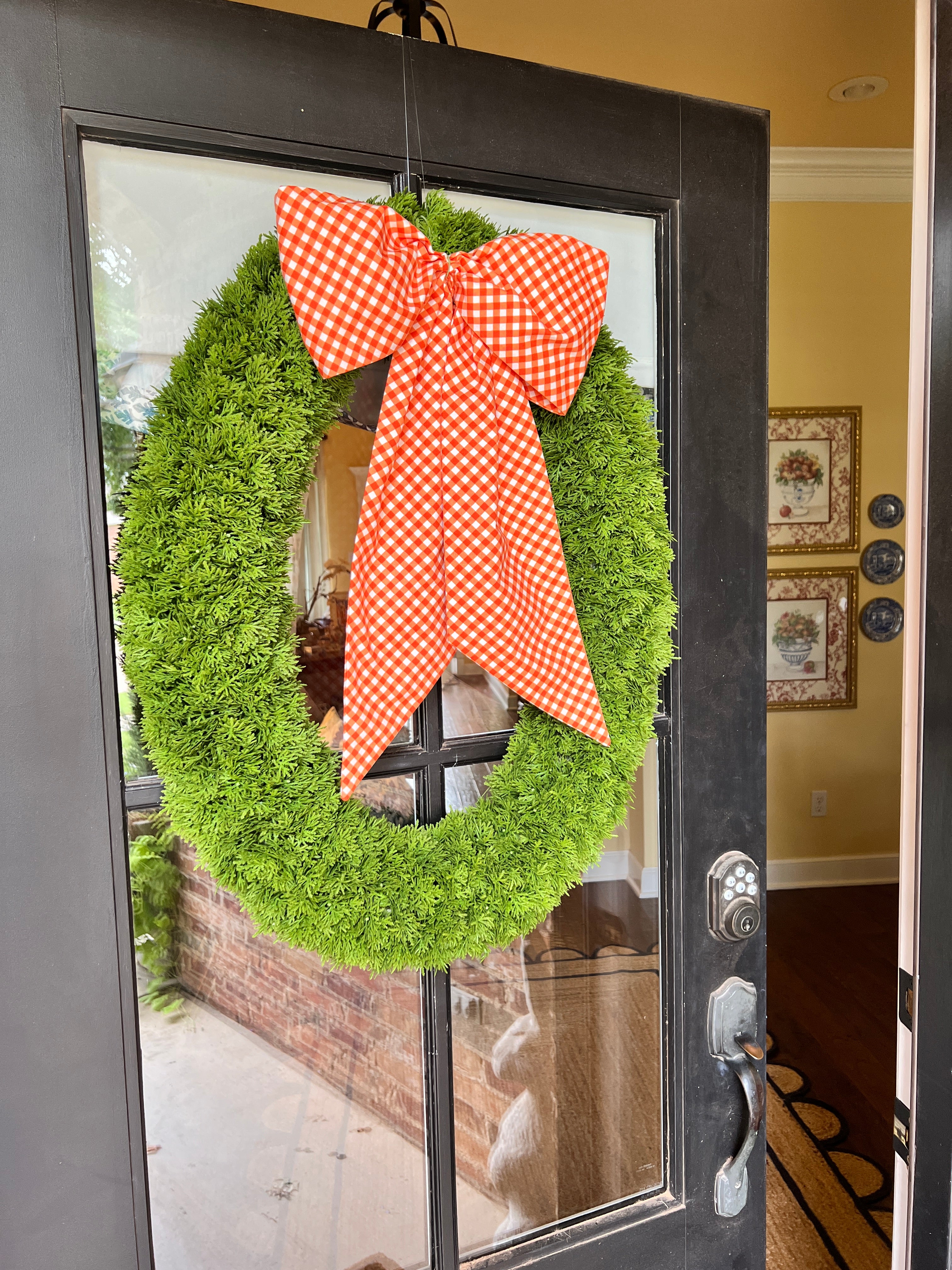 Oversized oval green wreath