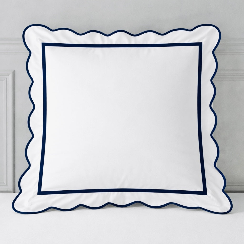 Blue and green floral trellis block print bedding collection