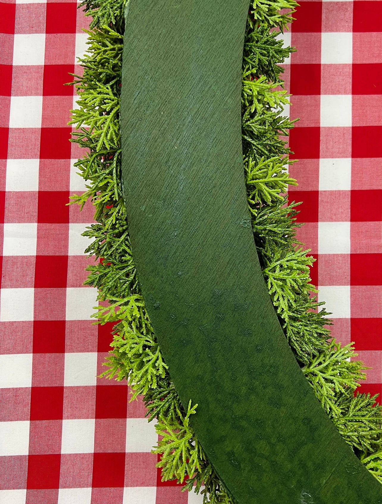 Oversized oval green wreath