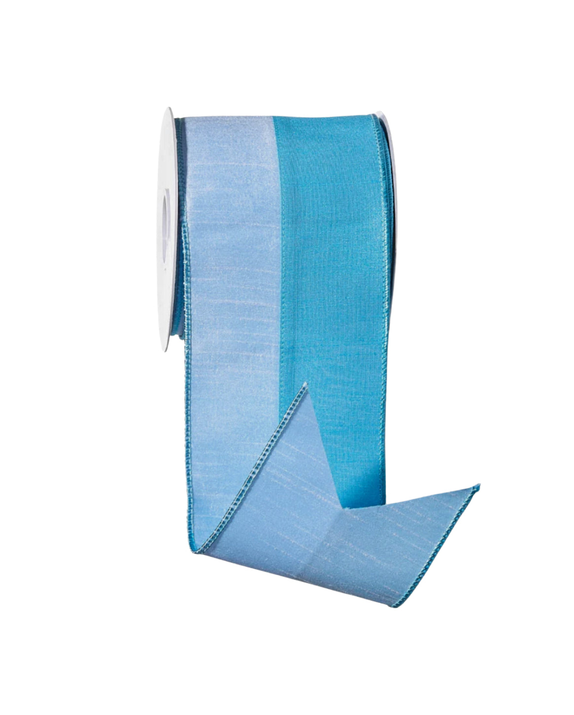 Blue two tone wired ribbon by the roll 4”x10 yards