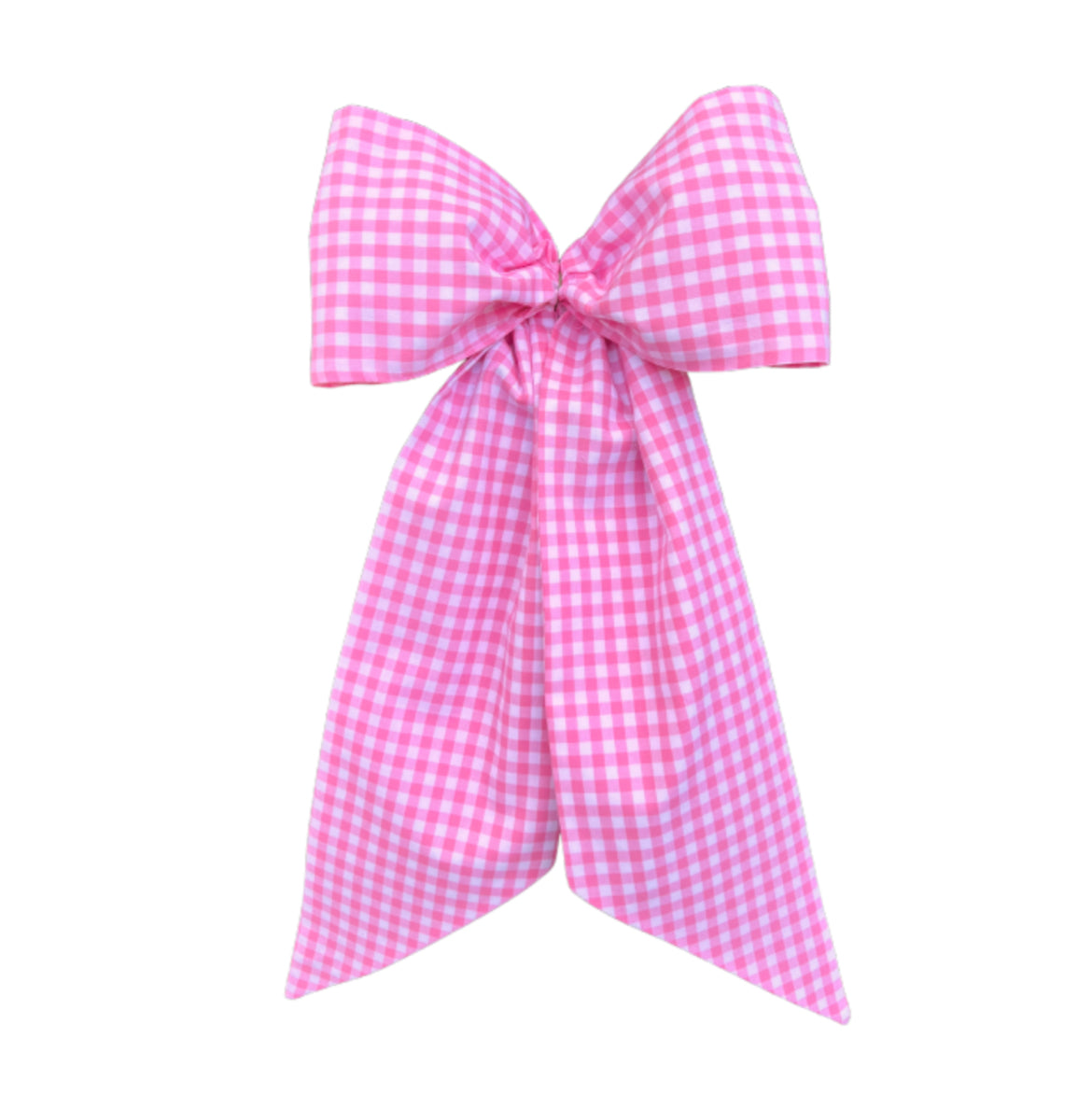 Pink gingham wreath sash