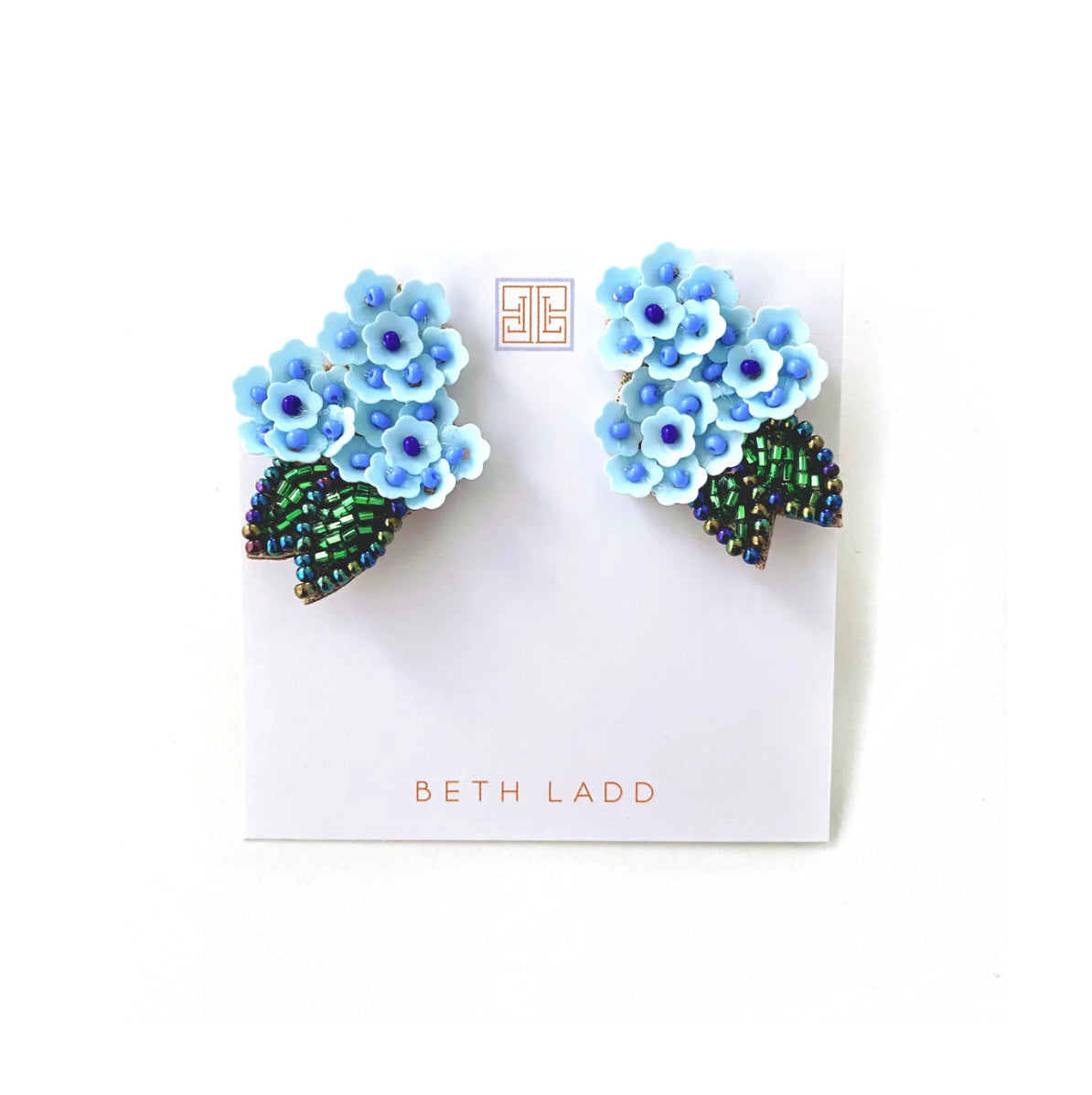 Blue hydrangea stud earrings – Grace Harris Collection