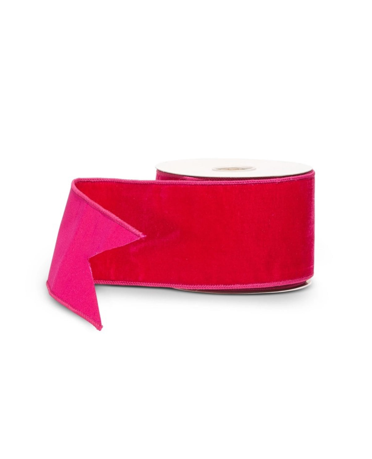 Fuchsia pink velvet luxury wired ribbon