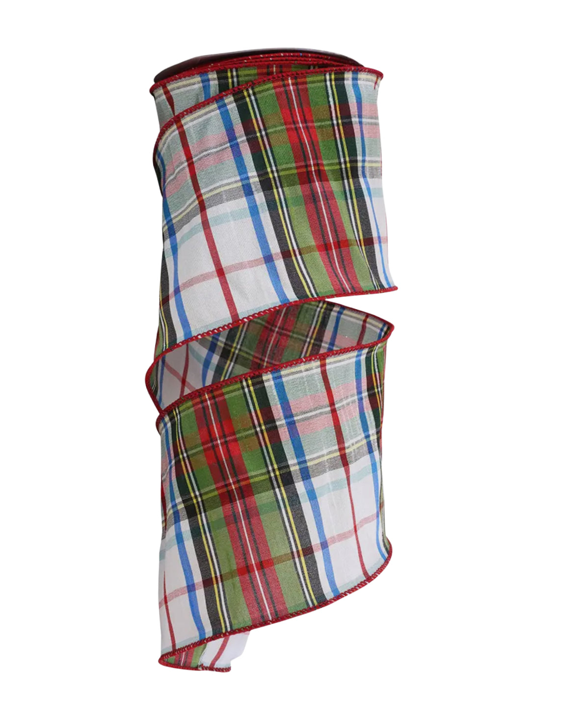 Stewart plaid ribbon by the roll 4” x 10 yards