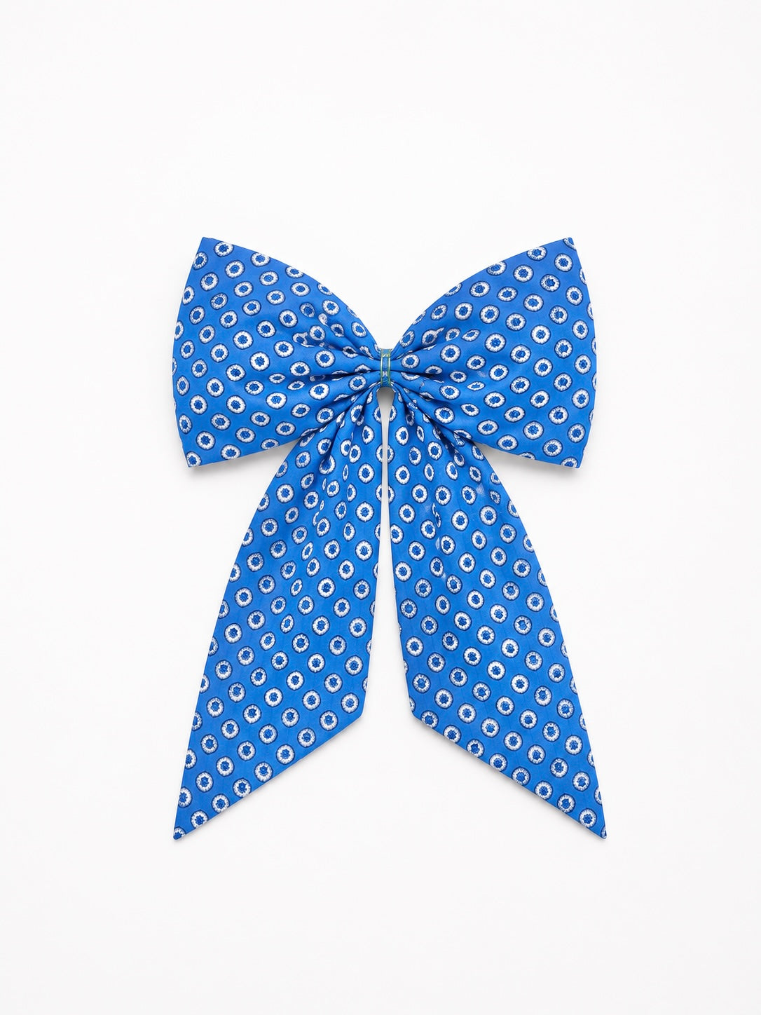 Blue French ditsy print signature wreath sash
