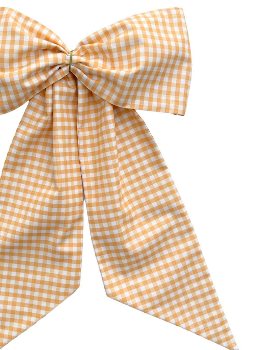 Honey yellow gingham wreath sash