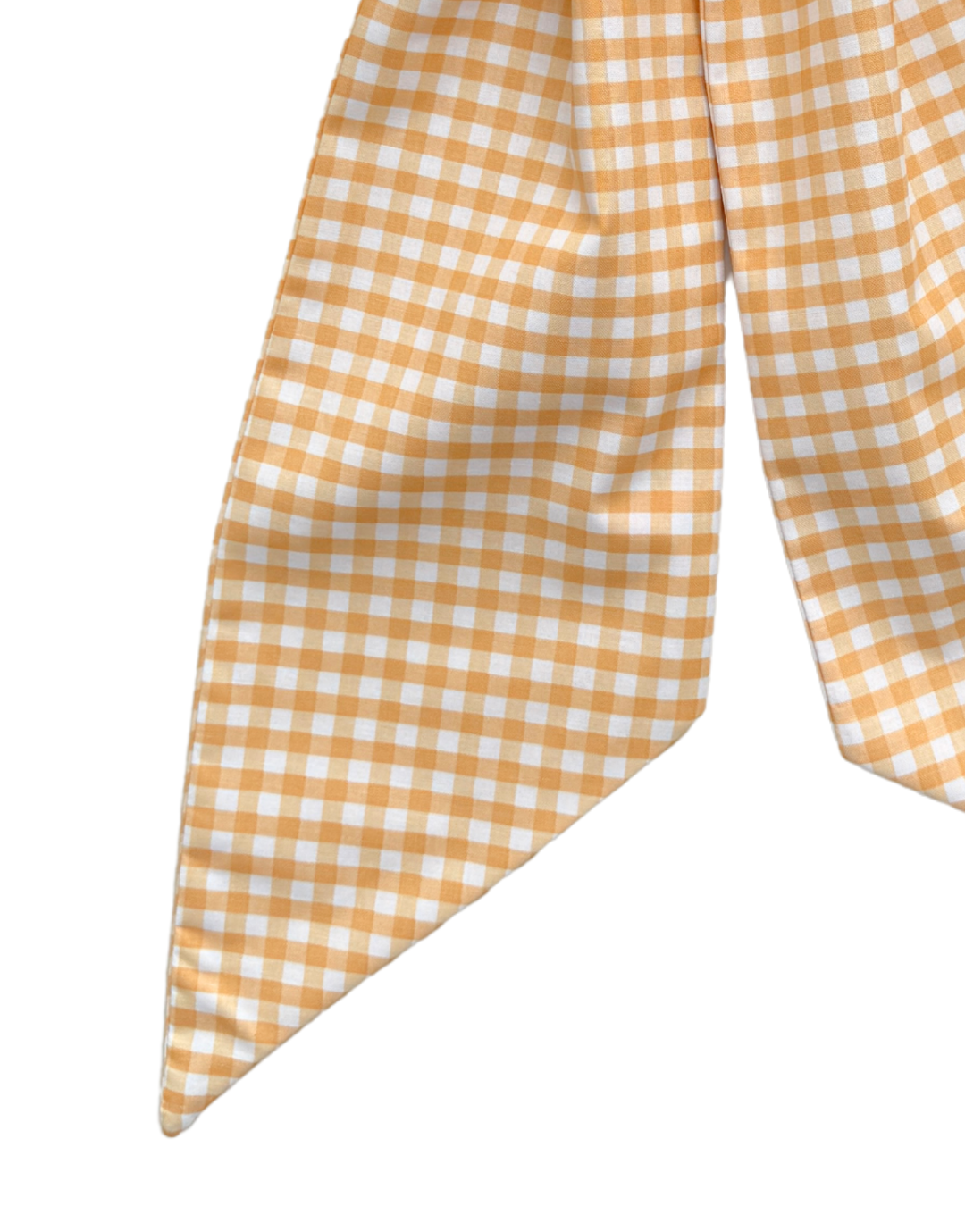 Honey yellow gingham wreath sash