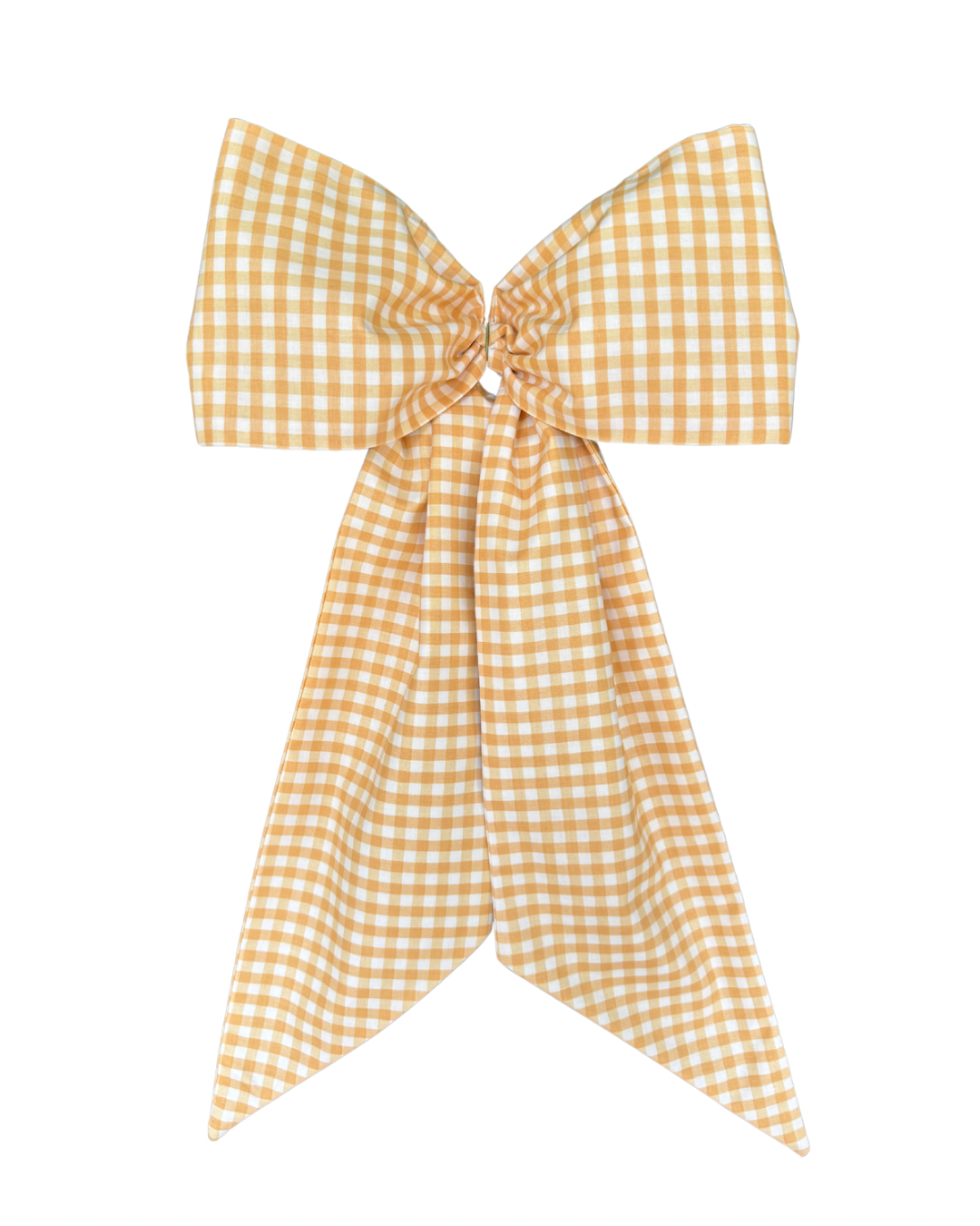 Honey yellow gingham wreath sash