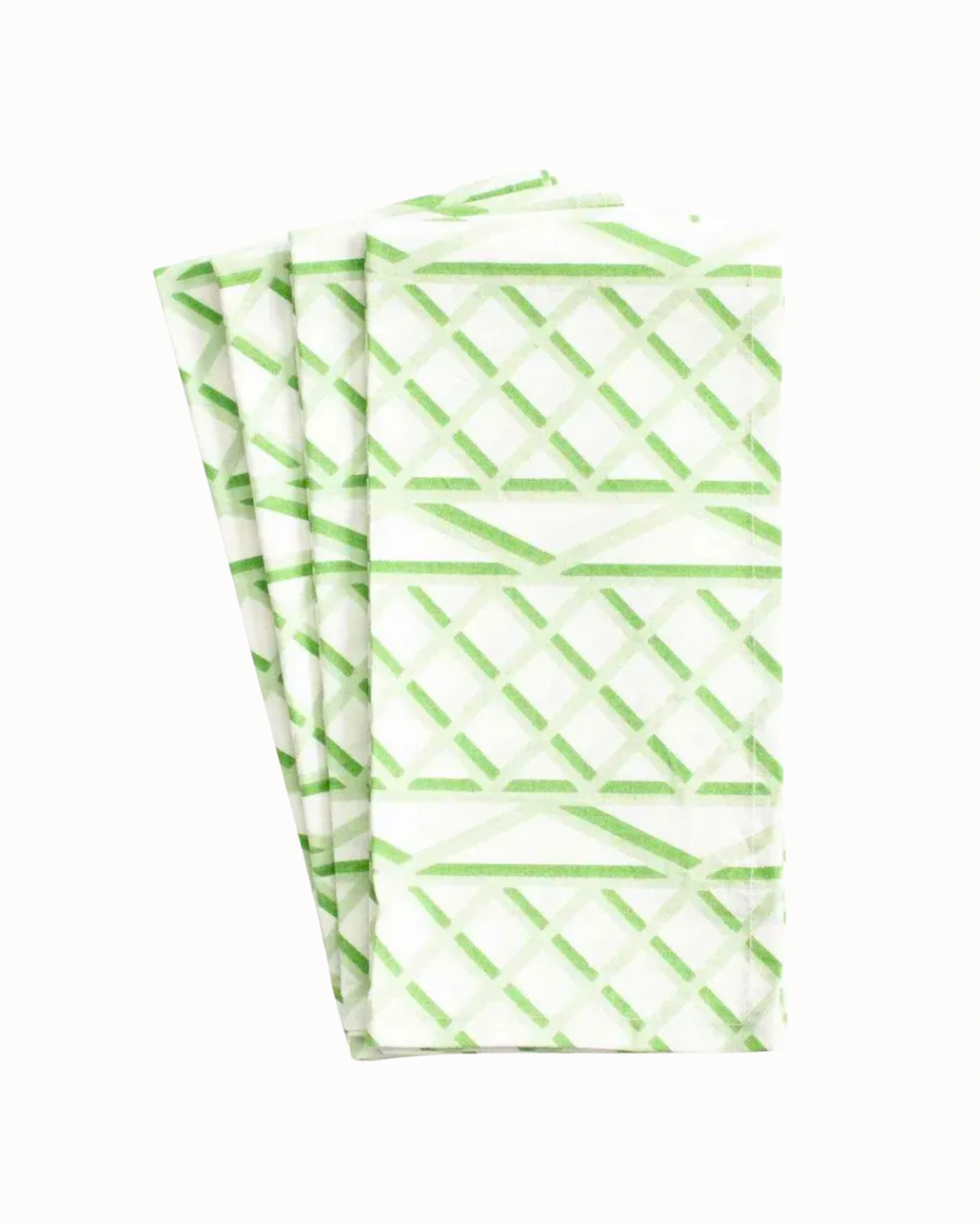 Green trellis napkins set of 4