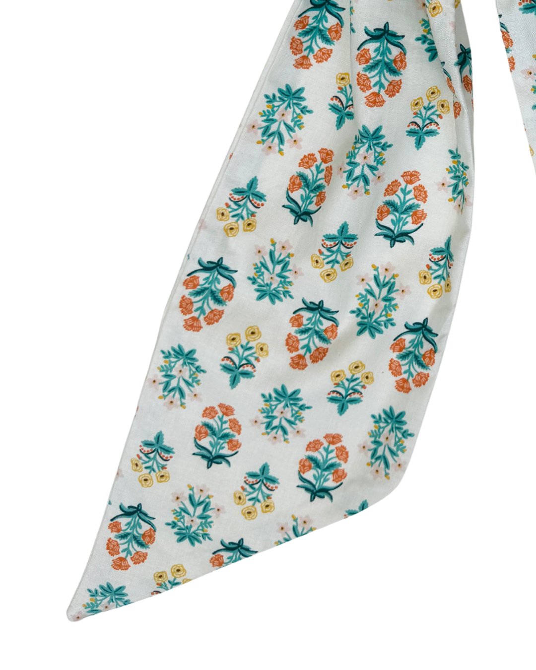 Fall block print floral signature wreath sash