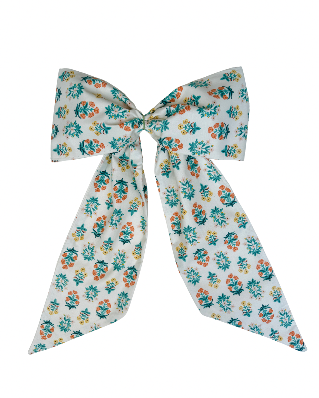 Fall block print floral signature wreath sash