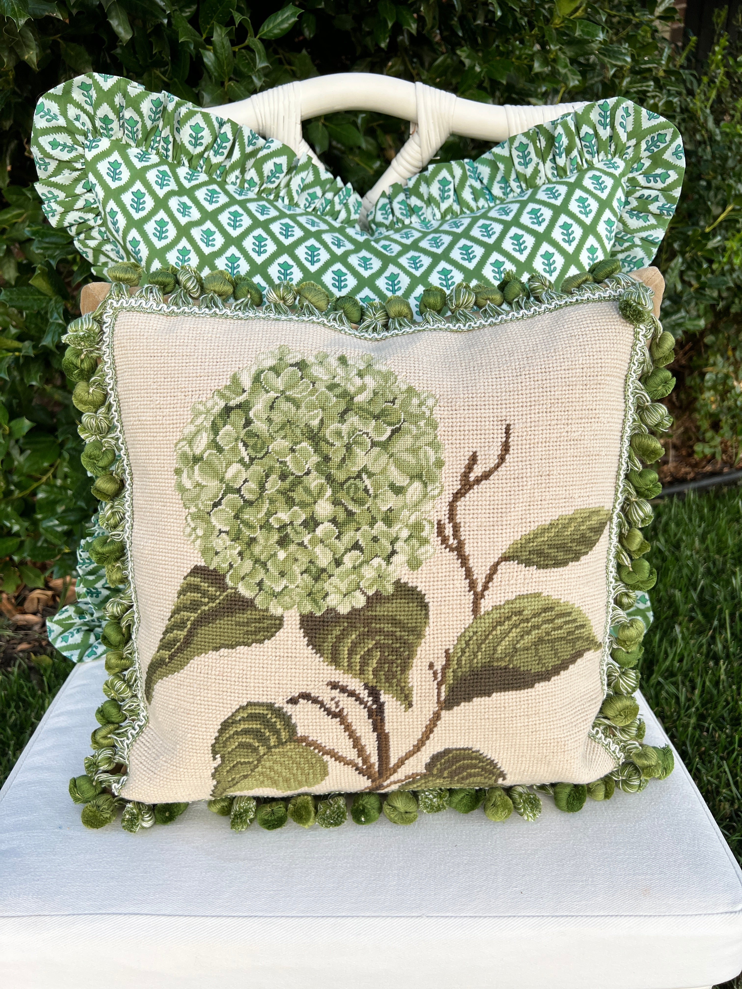 Needlepoint lumbar pillow best sale