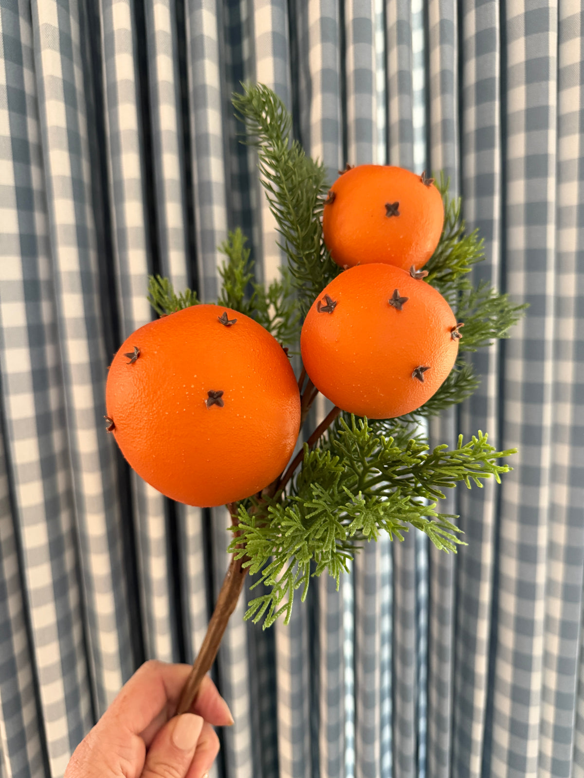 Orange pomander and cedar pick (preorder)