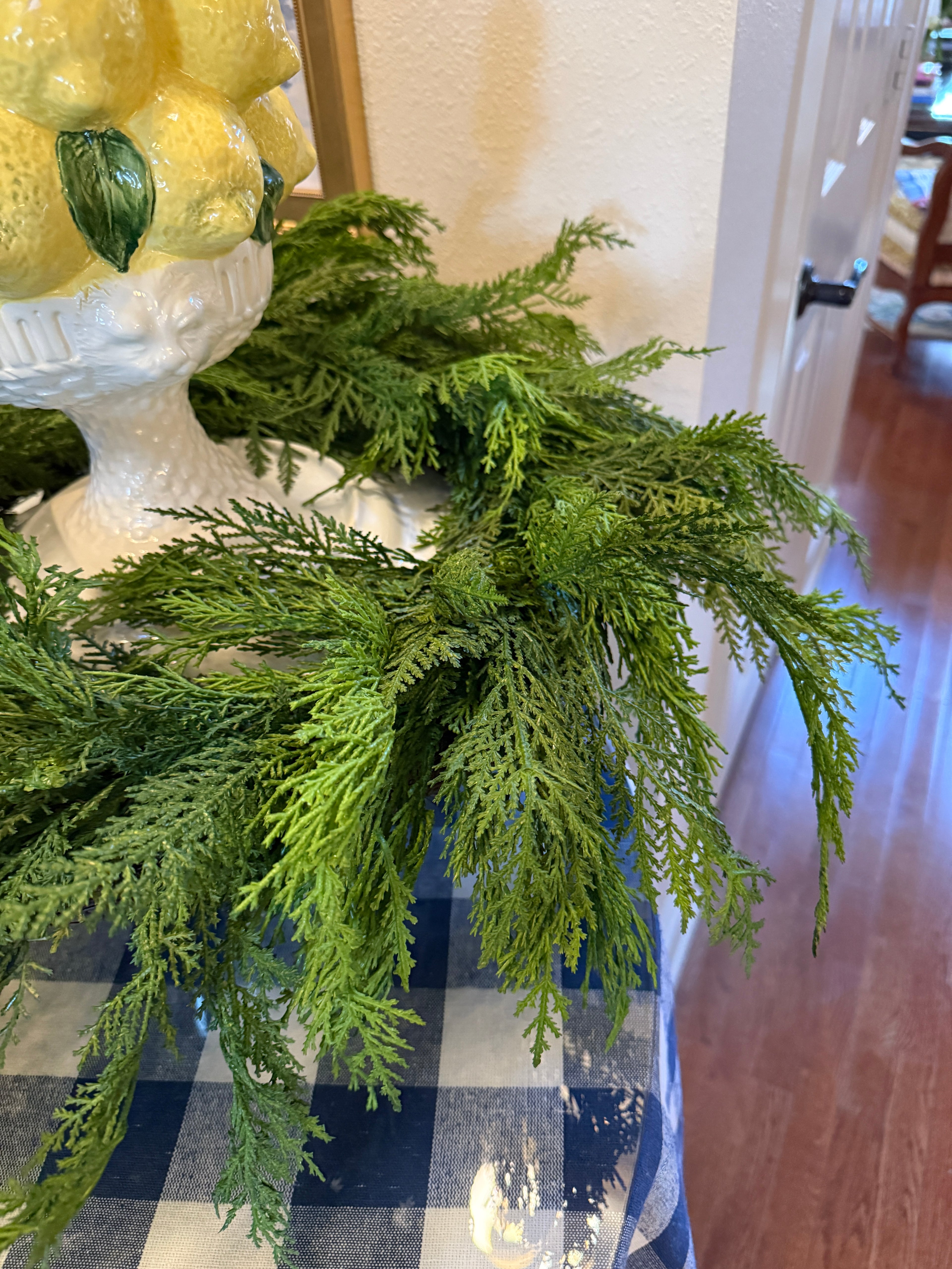 24” perfect faux cedar wreath