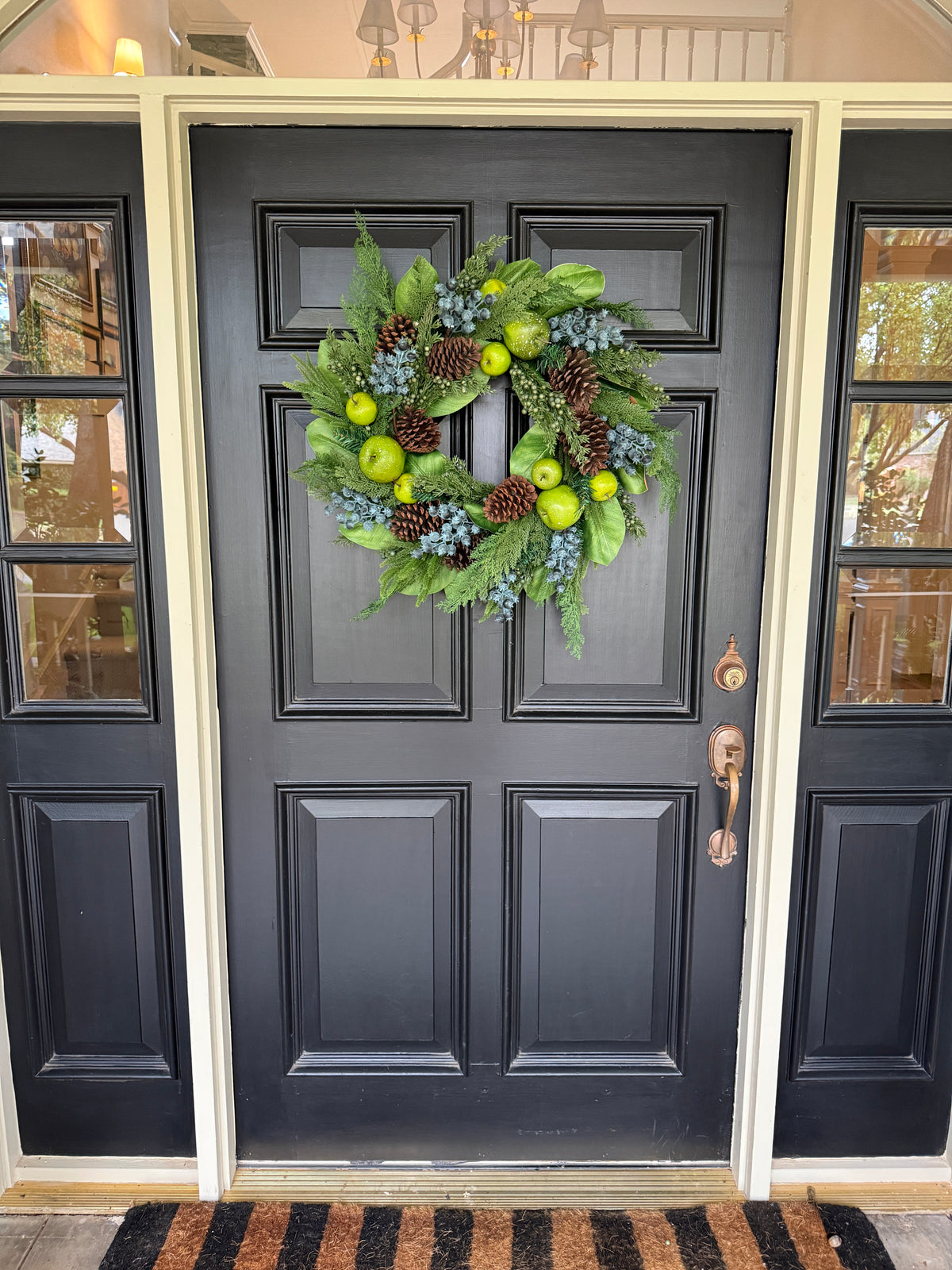 Apple, berry, and greenery wreath 28”