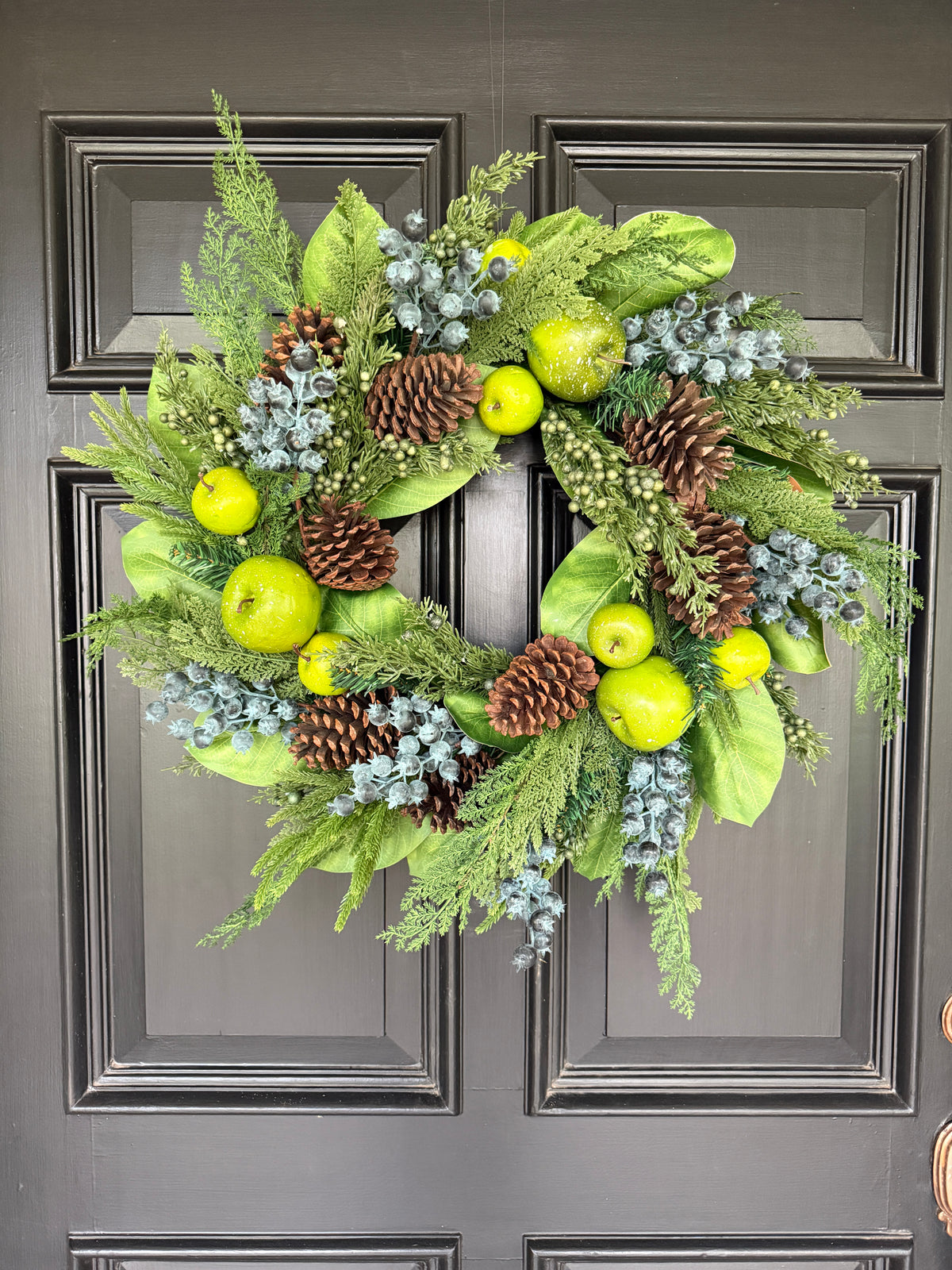 Apple, berry, and greenery wreath 28”