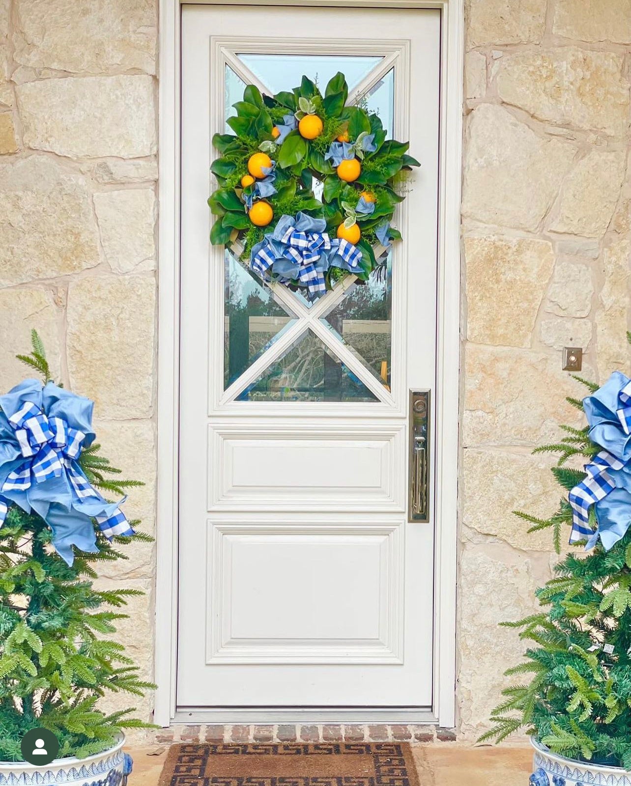The bestselling Orange and Magnolia wreath two sizes