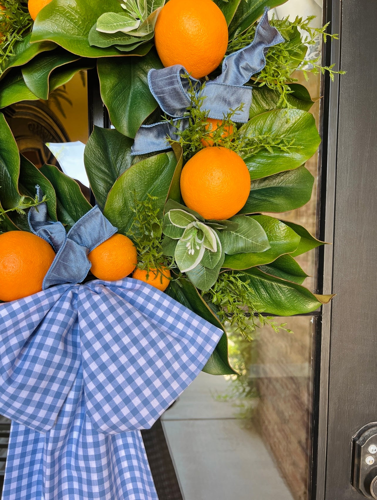 The bestselling Orange and Magnolia wreath two sizes