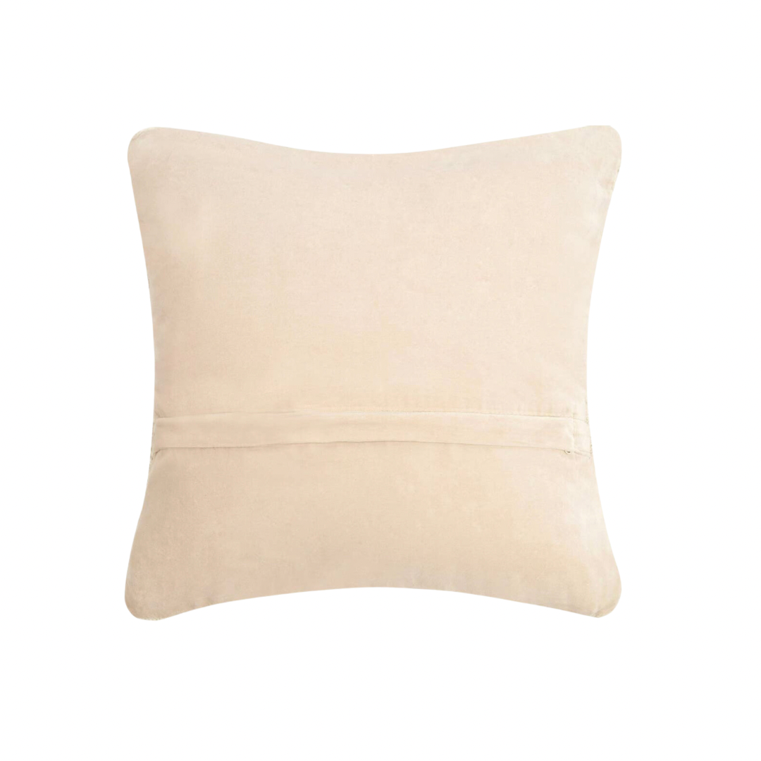 Hand hooked wool tulips and chinoiserie pillow