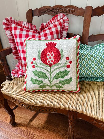 Holiday Mughal Pomegranate hook pillow