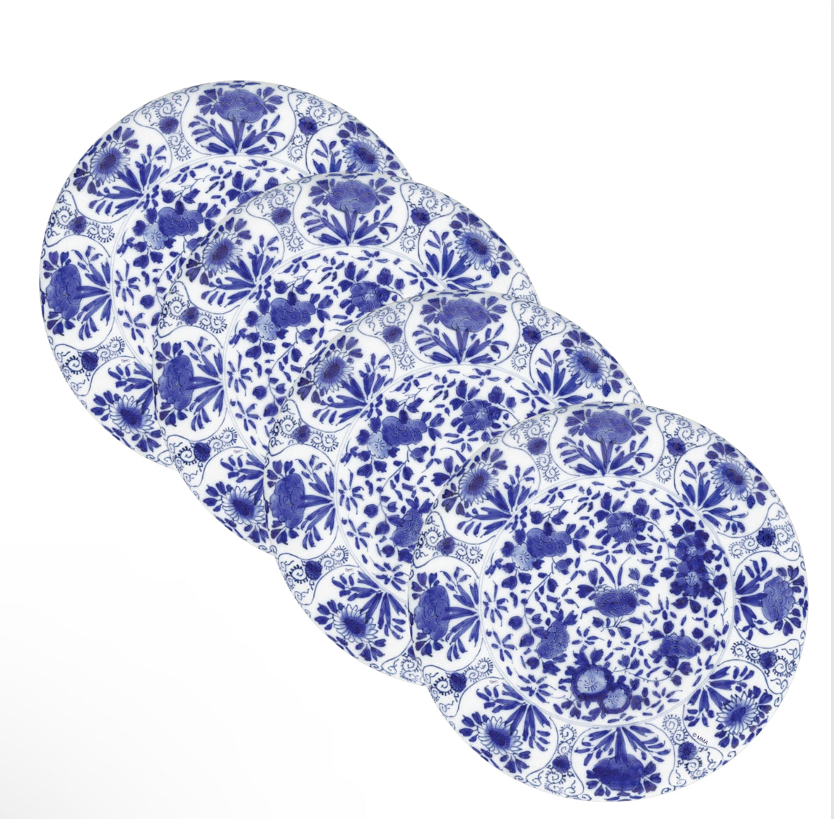 Caspari blue and white Delft die cut placemat (single) Grace Harris