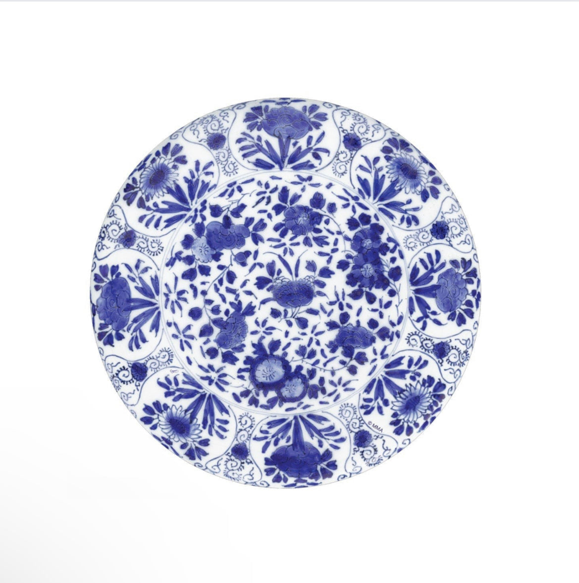 Caspari blue and white Delft die cut placemat (single)