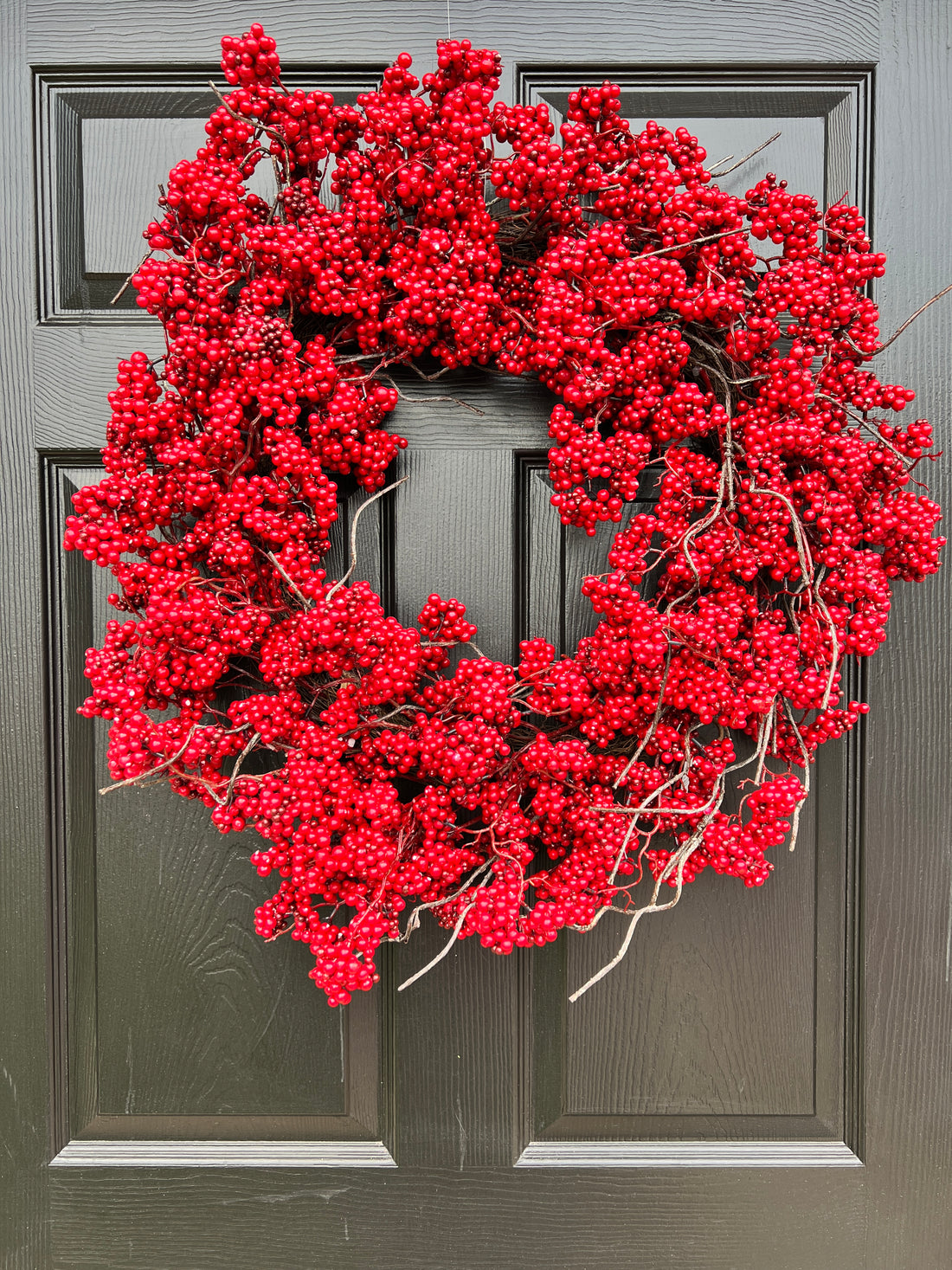 Red berry wreath 29”