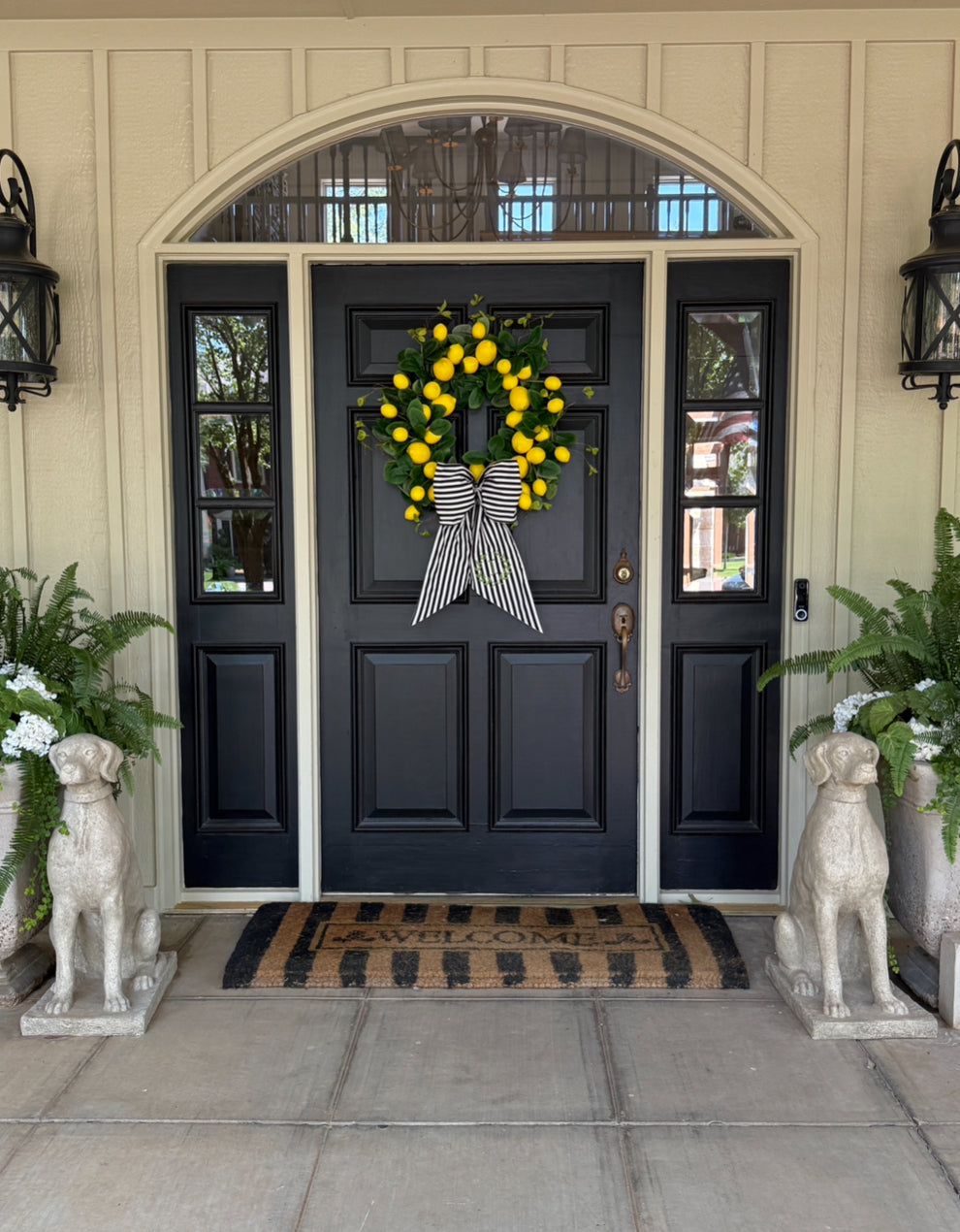 The loaded, lush, lemon wreath 28”