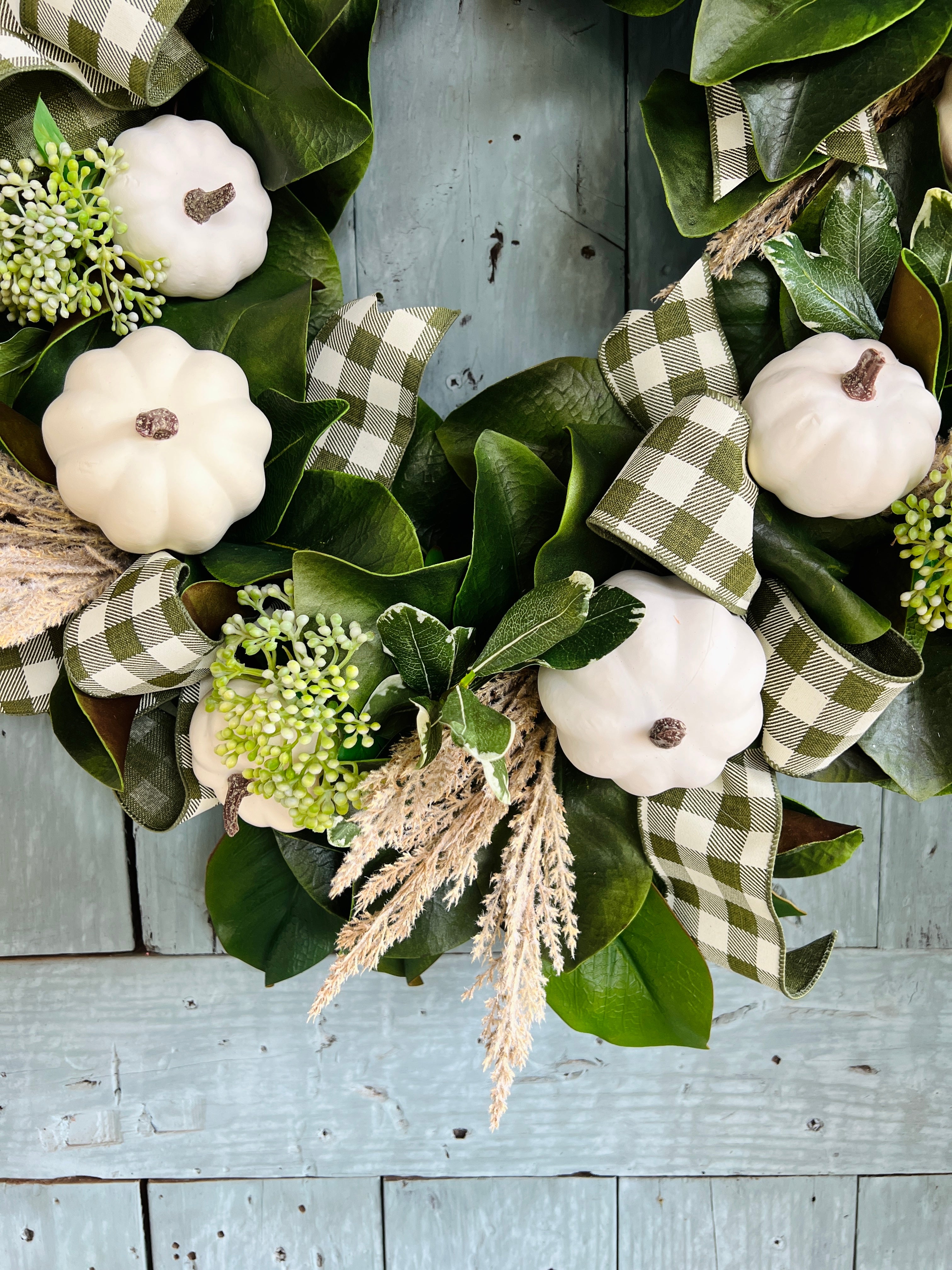 Large Fall White hotsell Pumpkin Wreath