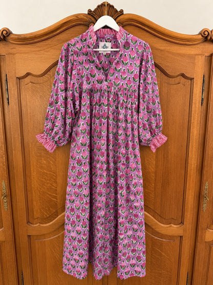 Lillie caftan maxi dress peony pink