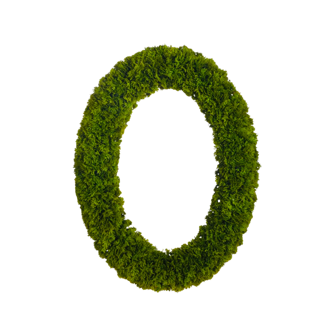 Oversized oval green wreath