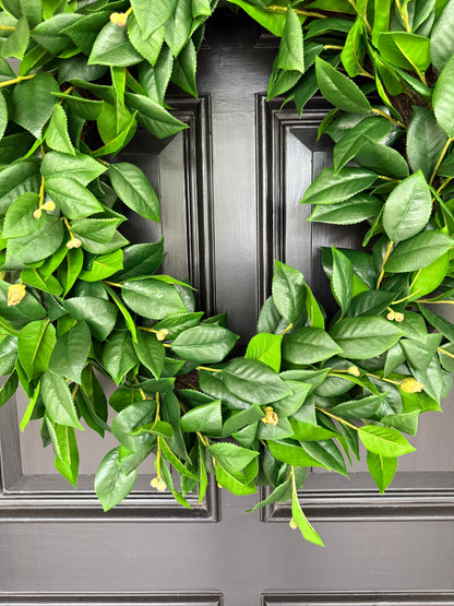 Oversized 32” Camellia wreath