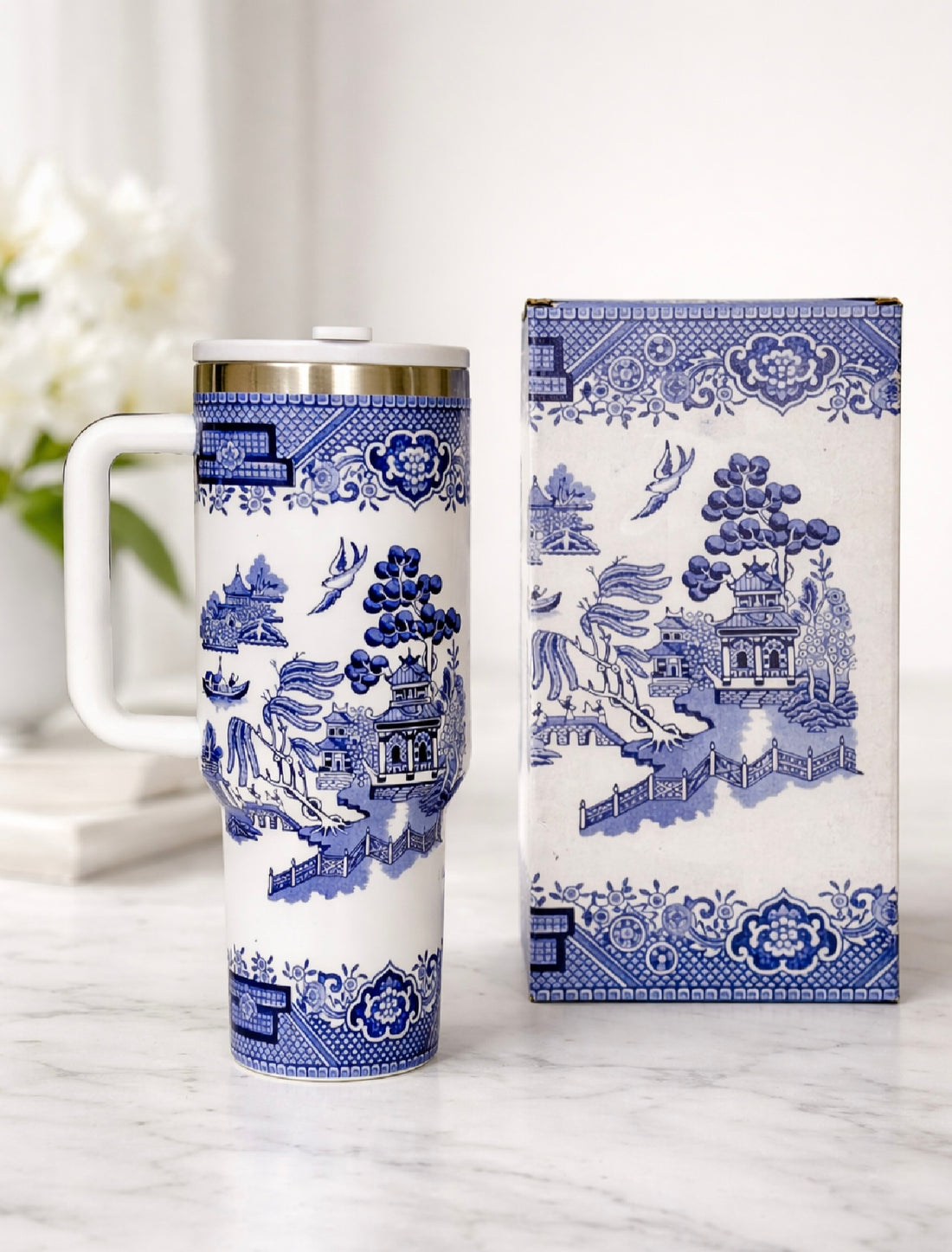 Blue Willow insulated tumbler *preorder*