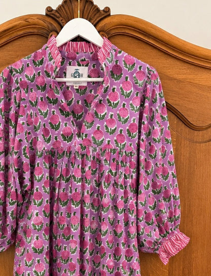Lillie caftan maxi dress peony pink