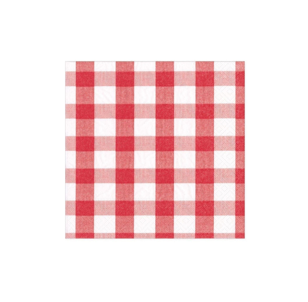 Caspari red gingham print cocktail napkins