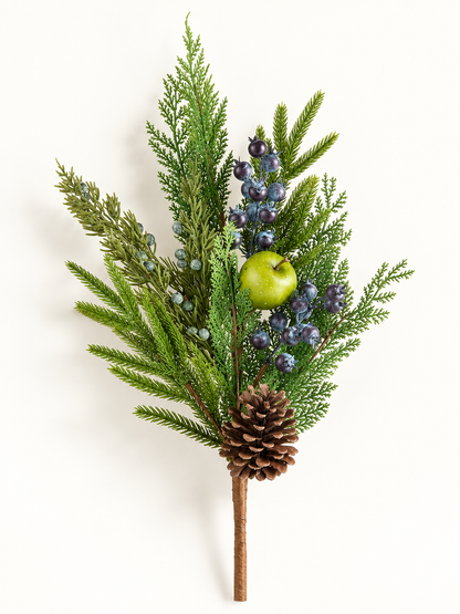 Apple, berry, and greenery spray