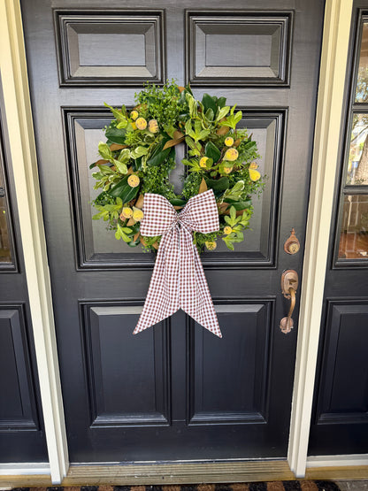 Fig and mixed greens wreath