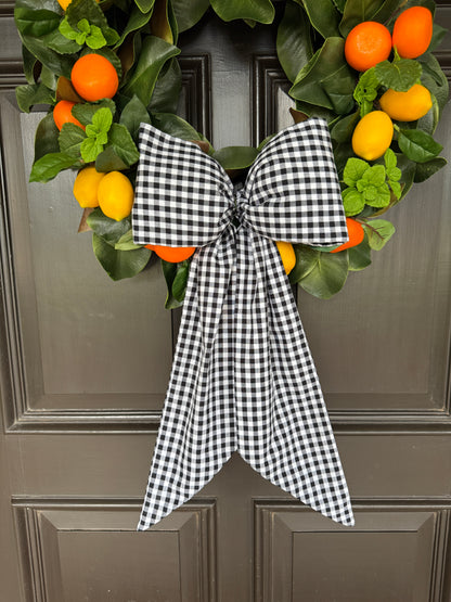 Simple citrus and magnolia wreath