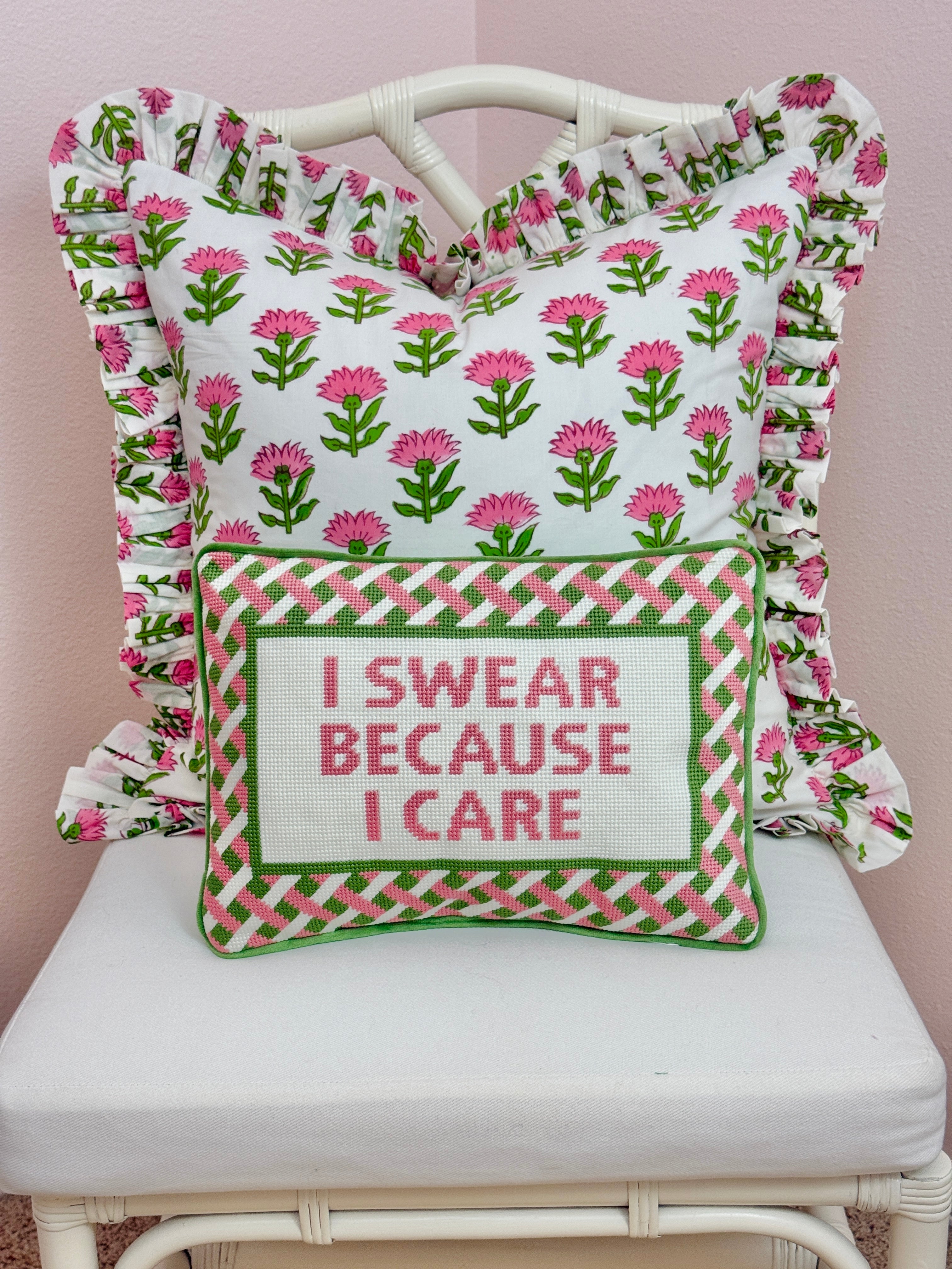 Grace Harris Collection Needlepoint Pillow - Thumbnail 3