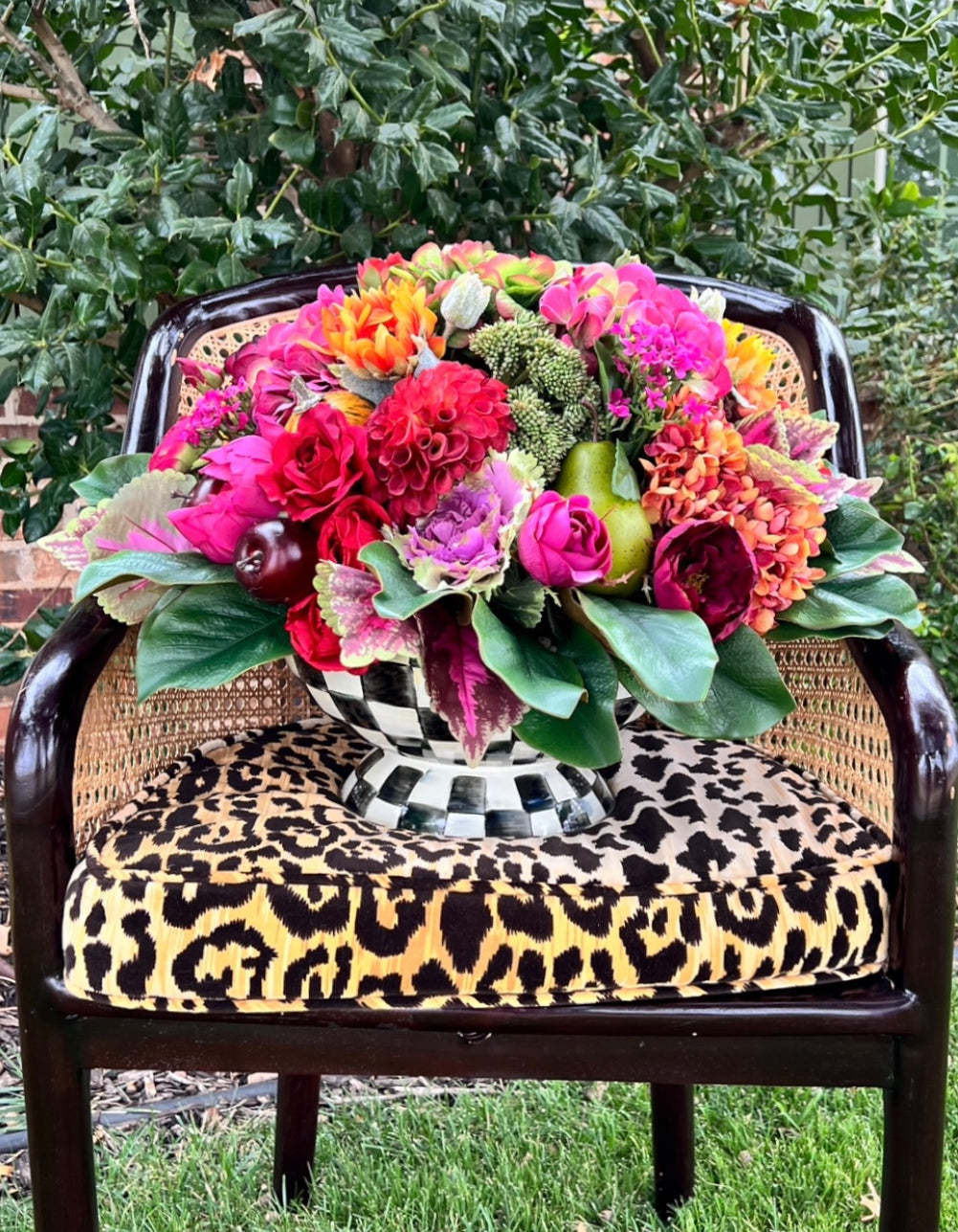 Large drop-in Fall flower arrangement (bowl not included)